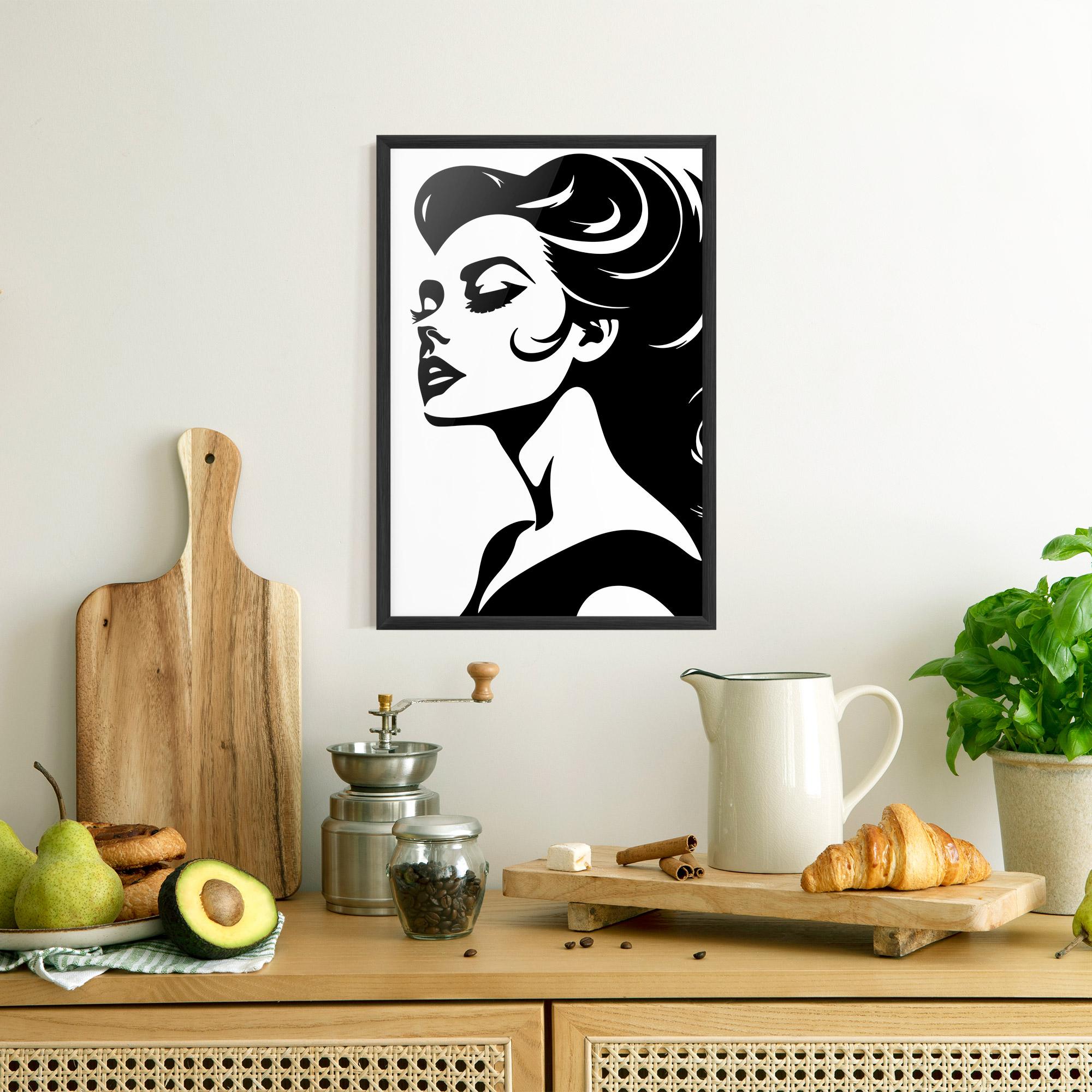 Poster Înrămat Eyeliner Shilouette mockup 8