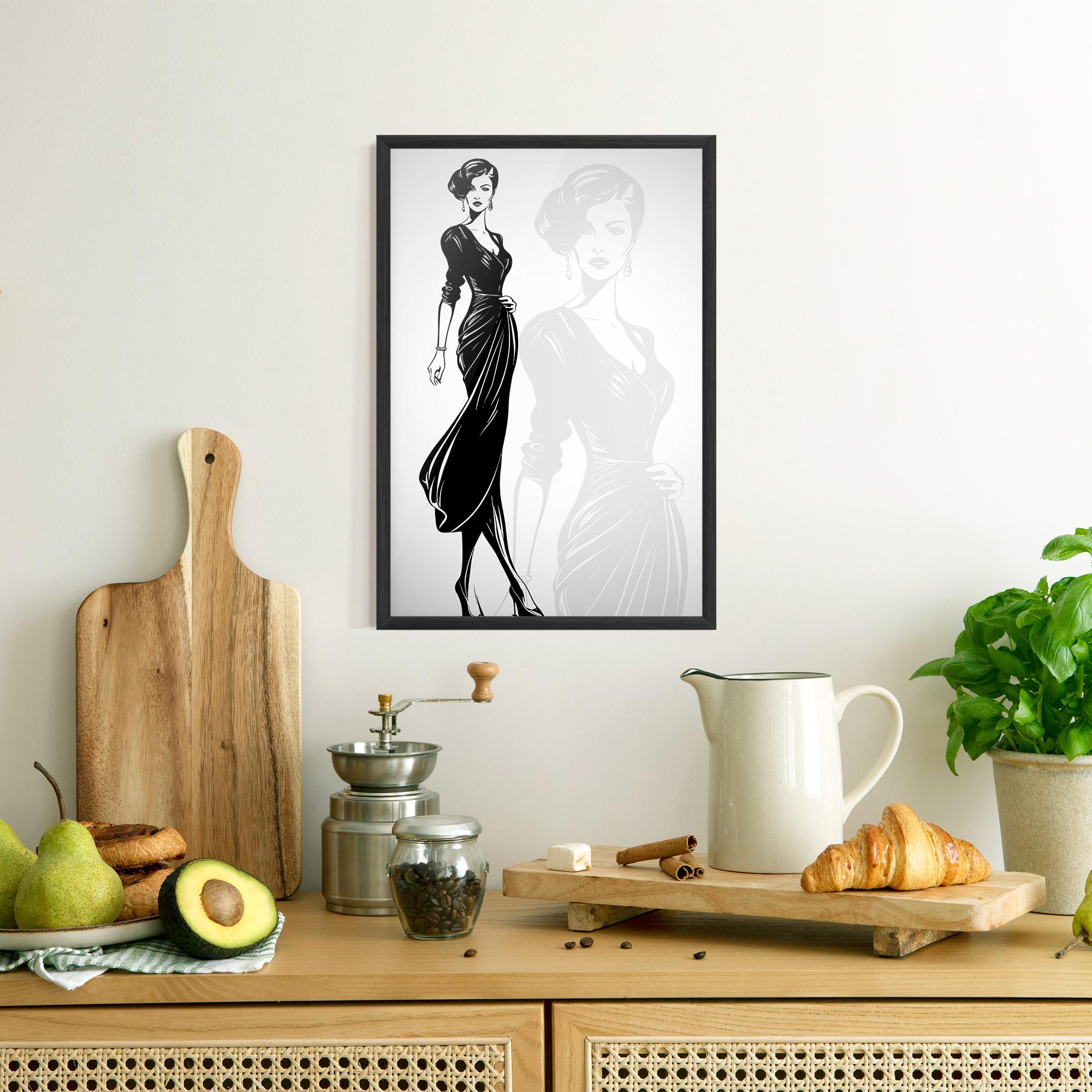 Poster Înrămat Lady Shilouette mockup 8