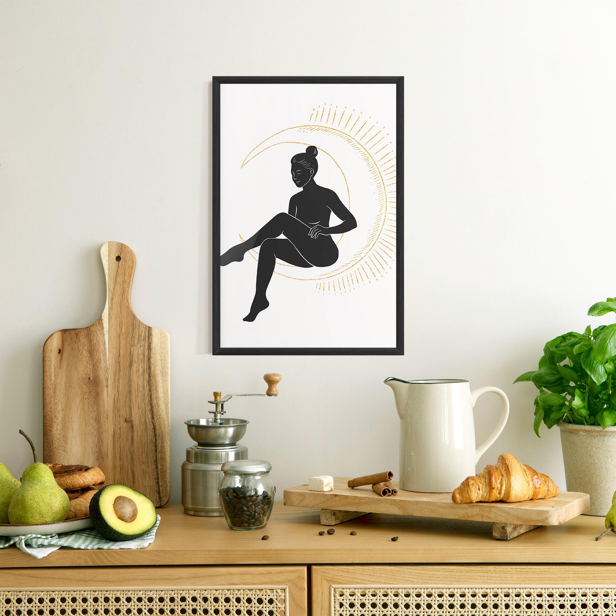 Poster Înrămat Sitting On The Moon mockup 8