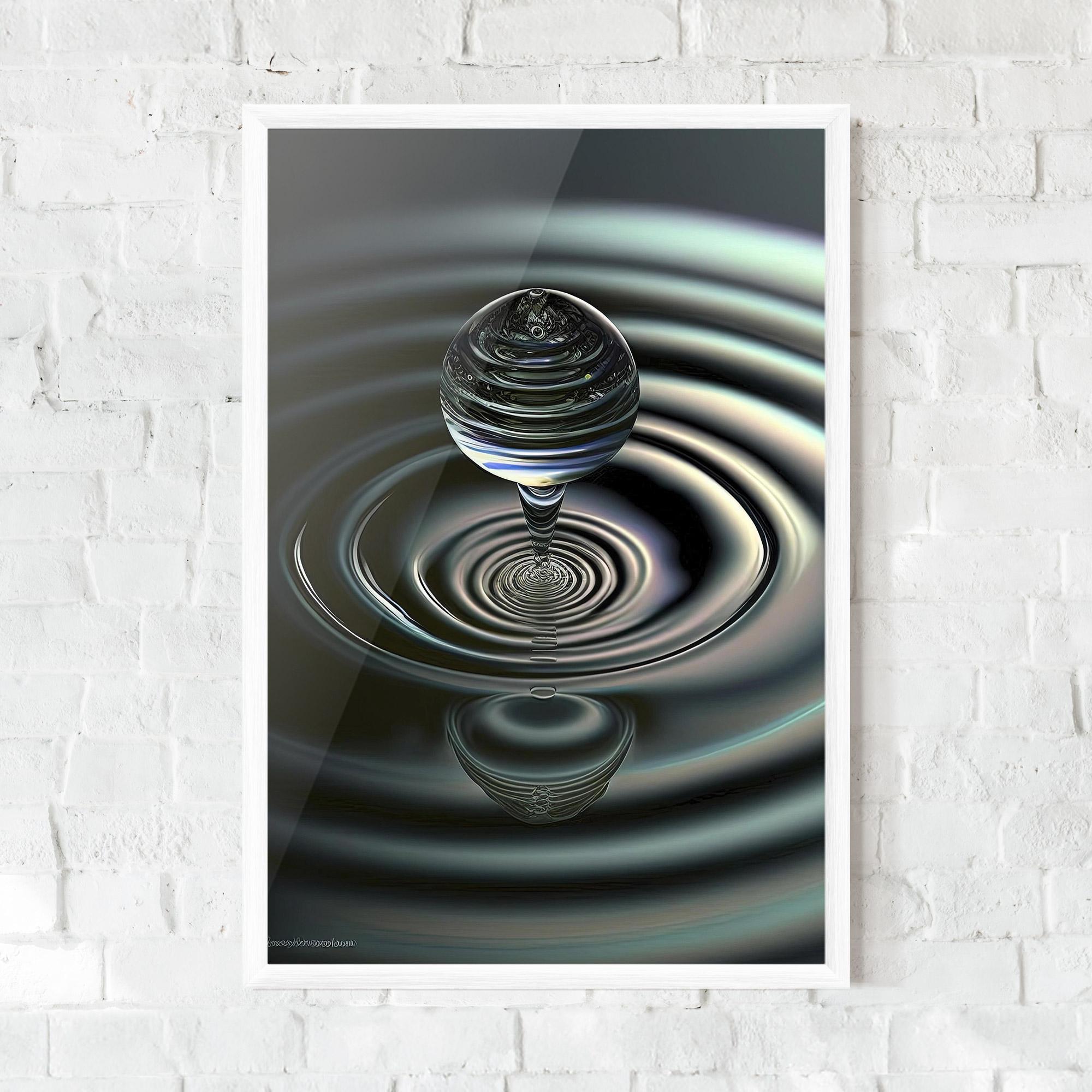 Poster Înrămat Beautiful Water Drop mockup 0