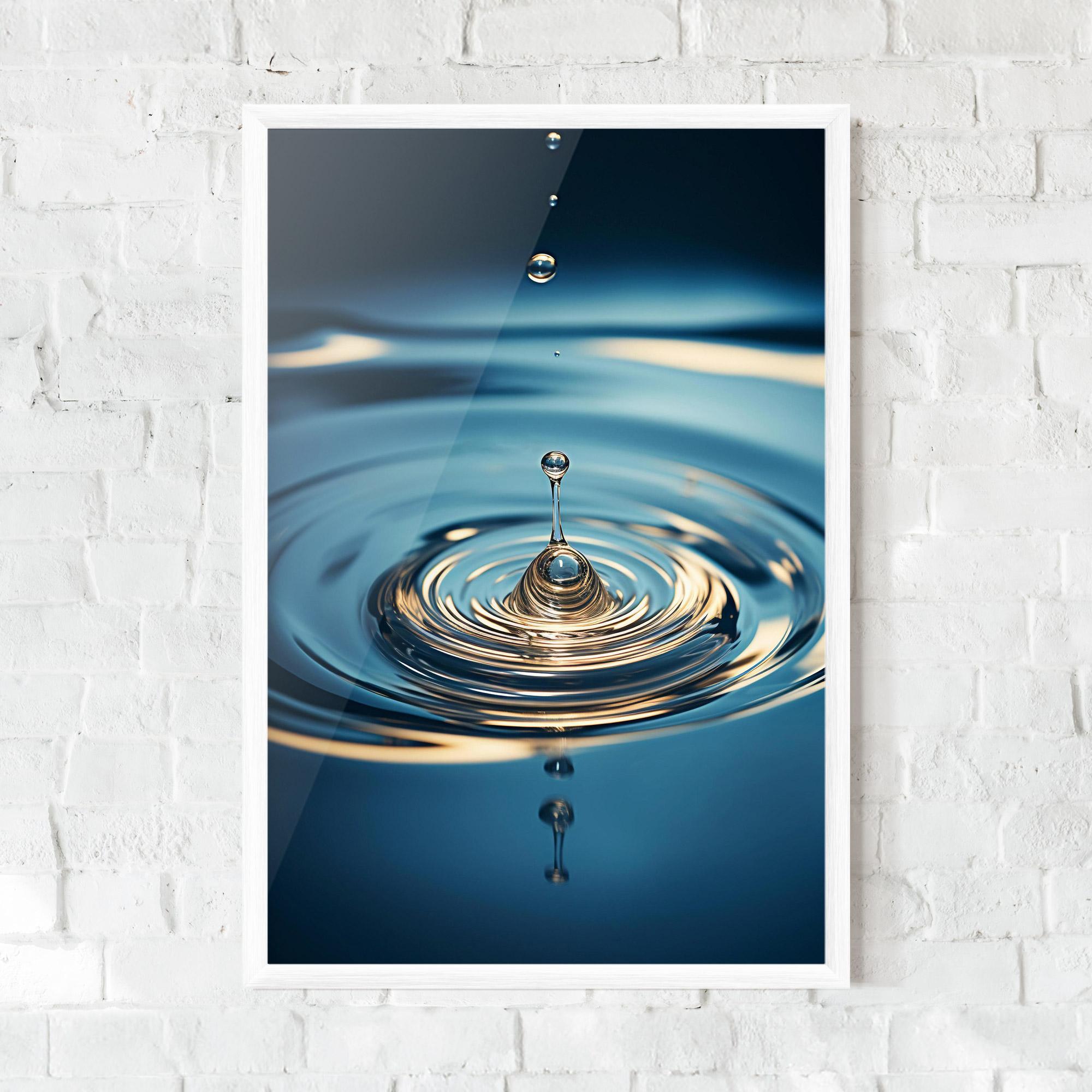 Poster Înrămat Cream Water Drop mockup 0