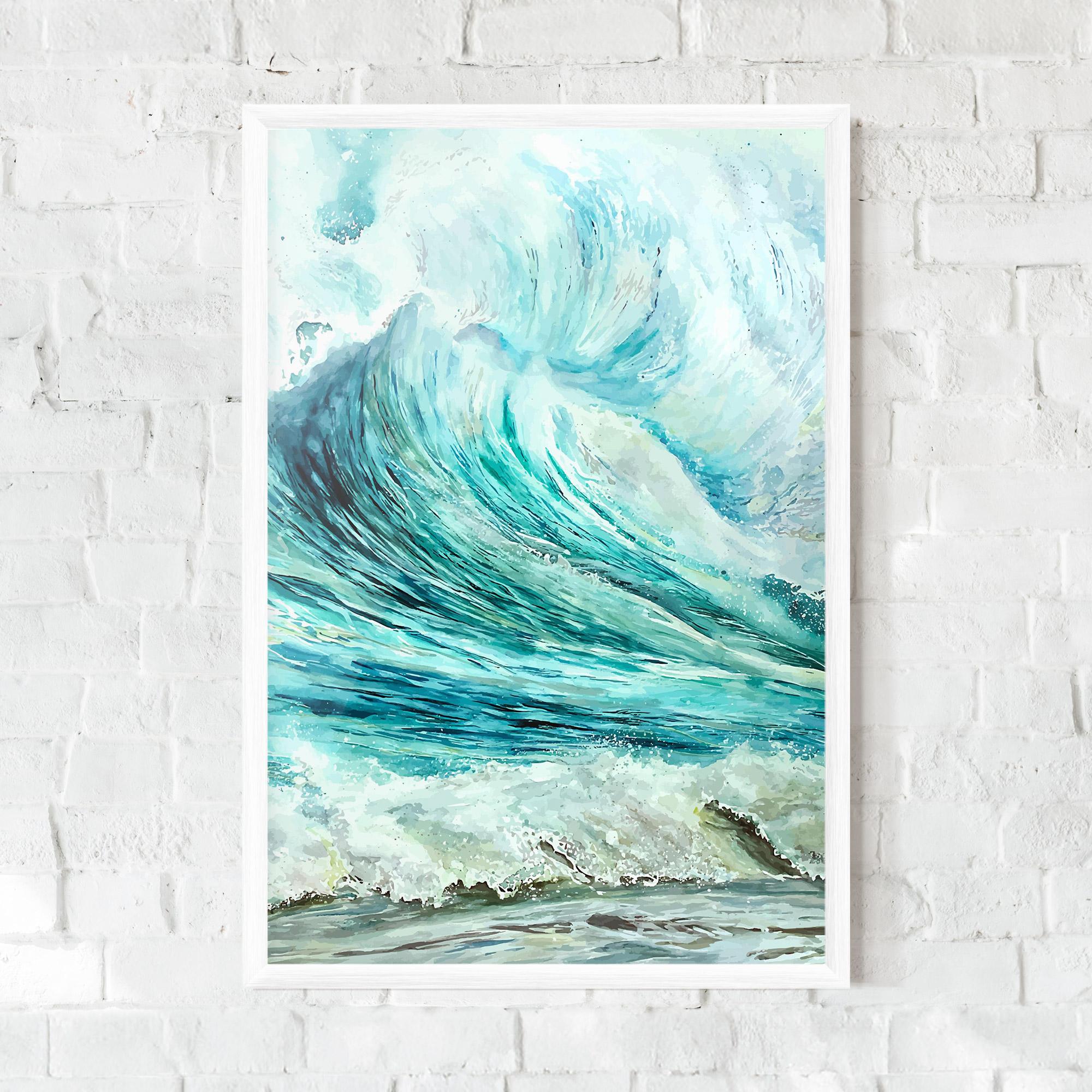 Poster Înrămat Sea Watercolor mockup 0