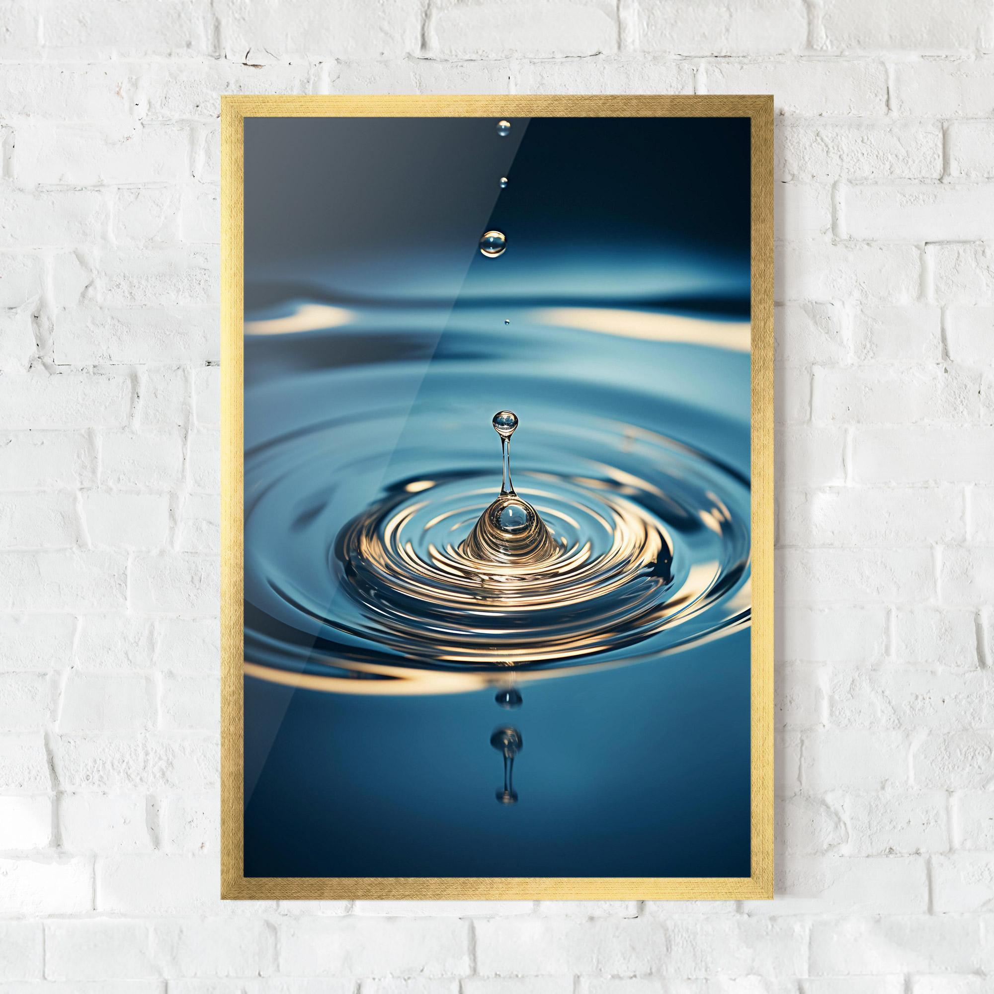 Poster Înrămat Cream Water Drop mockup 0