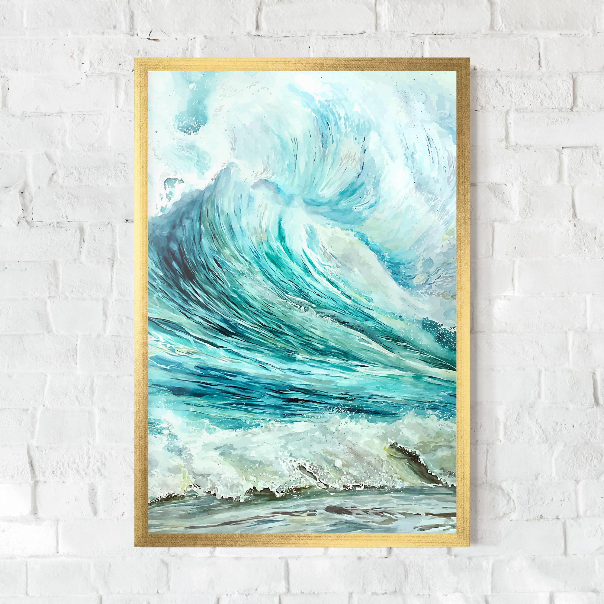 Poster Înrămat Sea Watercolor mockup 0