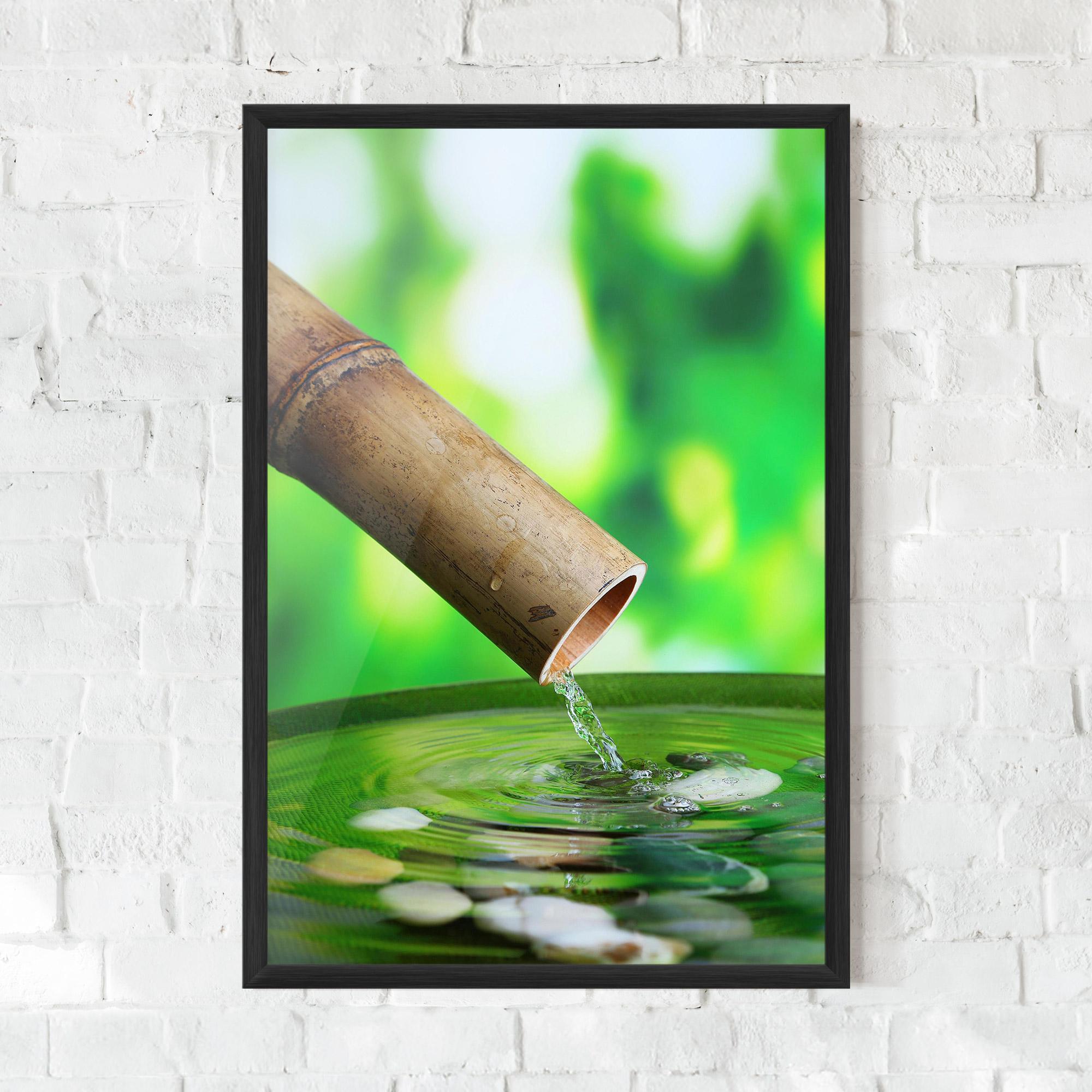 Poster Înrămat Bamboo Fountain mockup 0