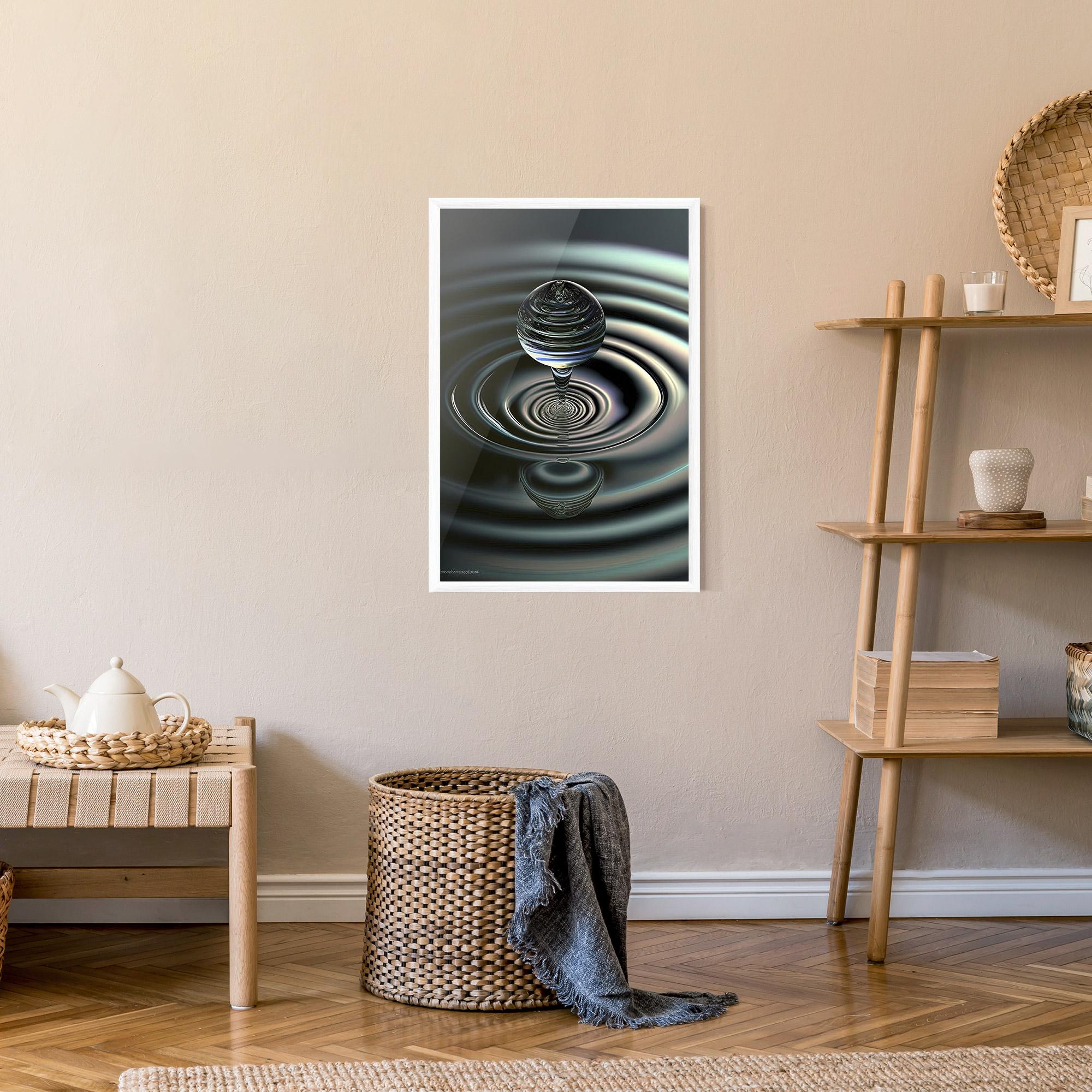 Poster Înrămat Beautiful Water Drop mockup 9