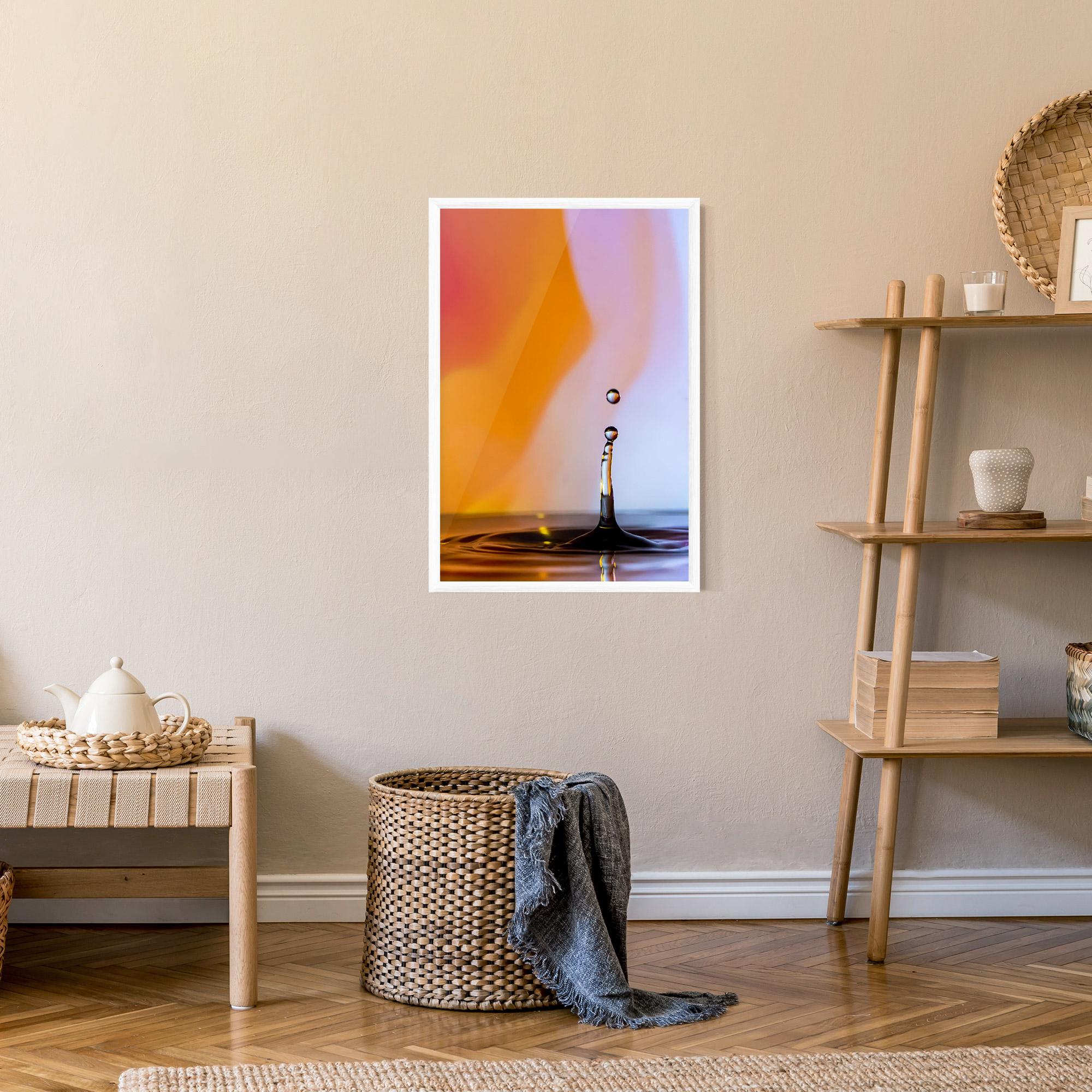 Poster Înrămat Orange Light Drop mockup 9