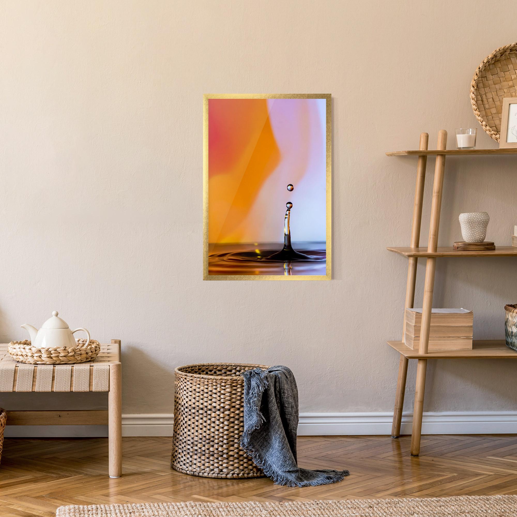 Poster Înrămat Orange Light Drop mockup 9