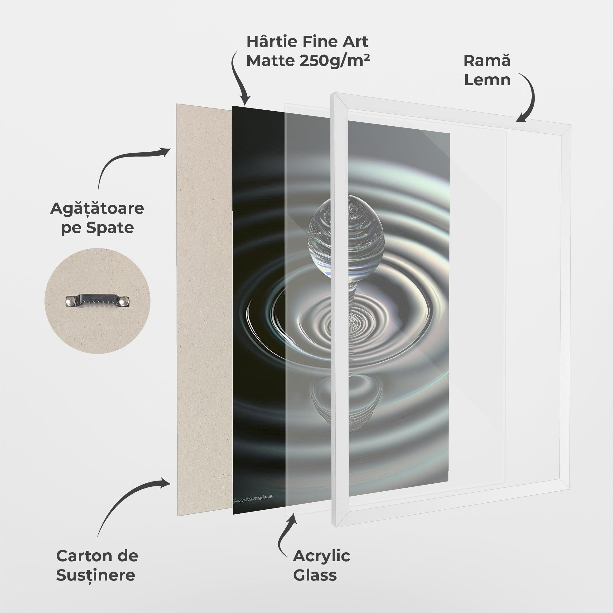 Poster Înrămat Beautiful Water Drop mockup 1