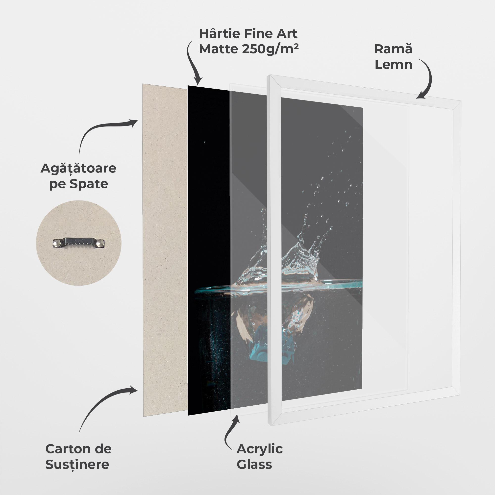 Poster Înrămat Close Up Splash mockup 1