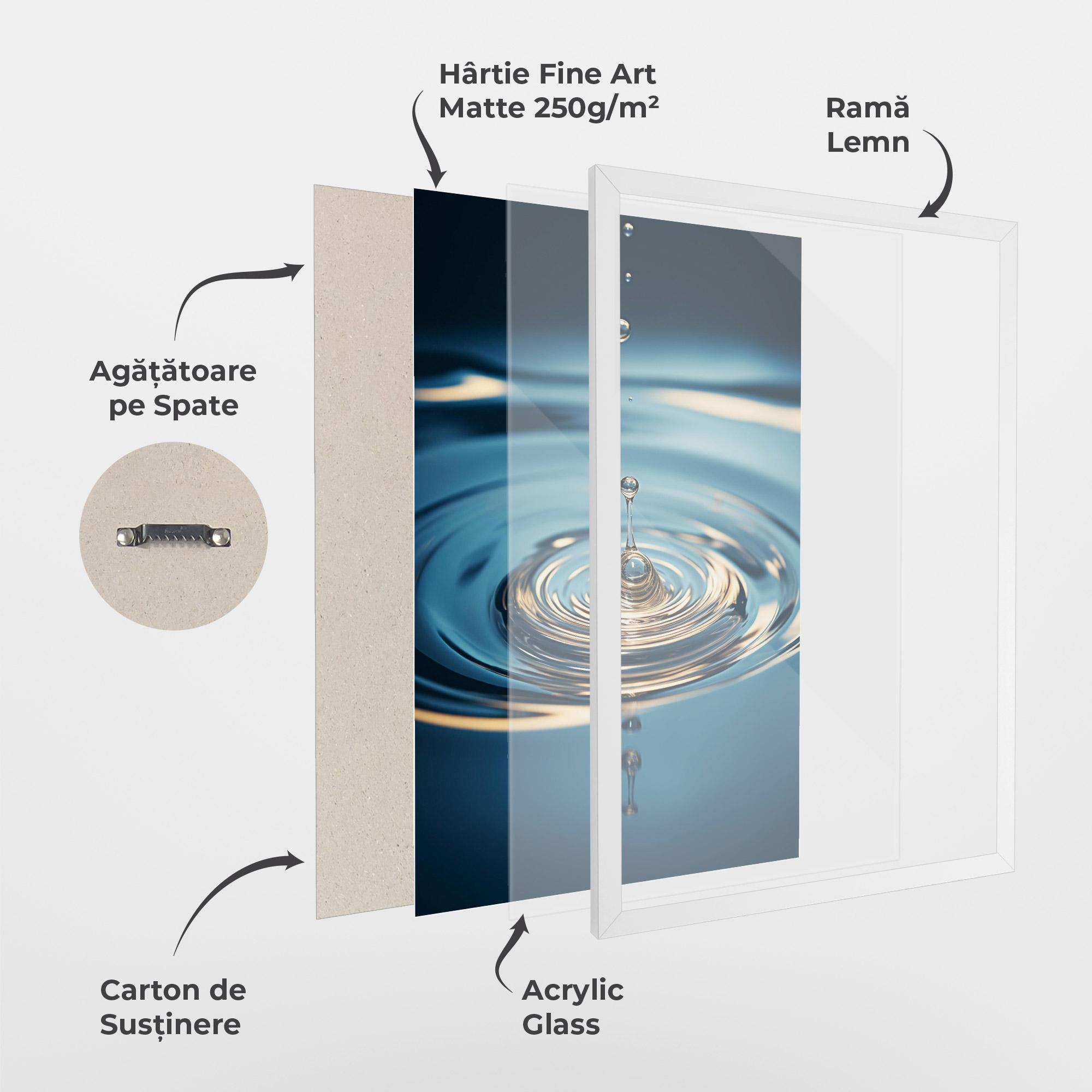 Poster Înrămat Cream Water Drop mockup 1