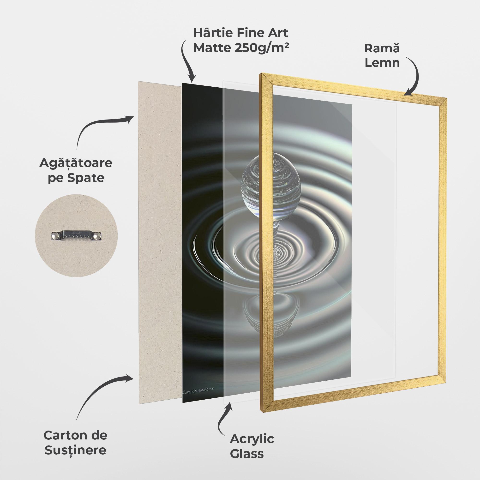 Poster Înrămat Beautiful Water Drop mockup 1