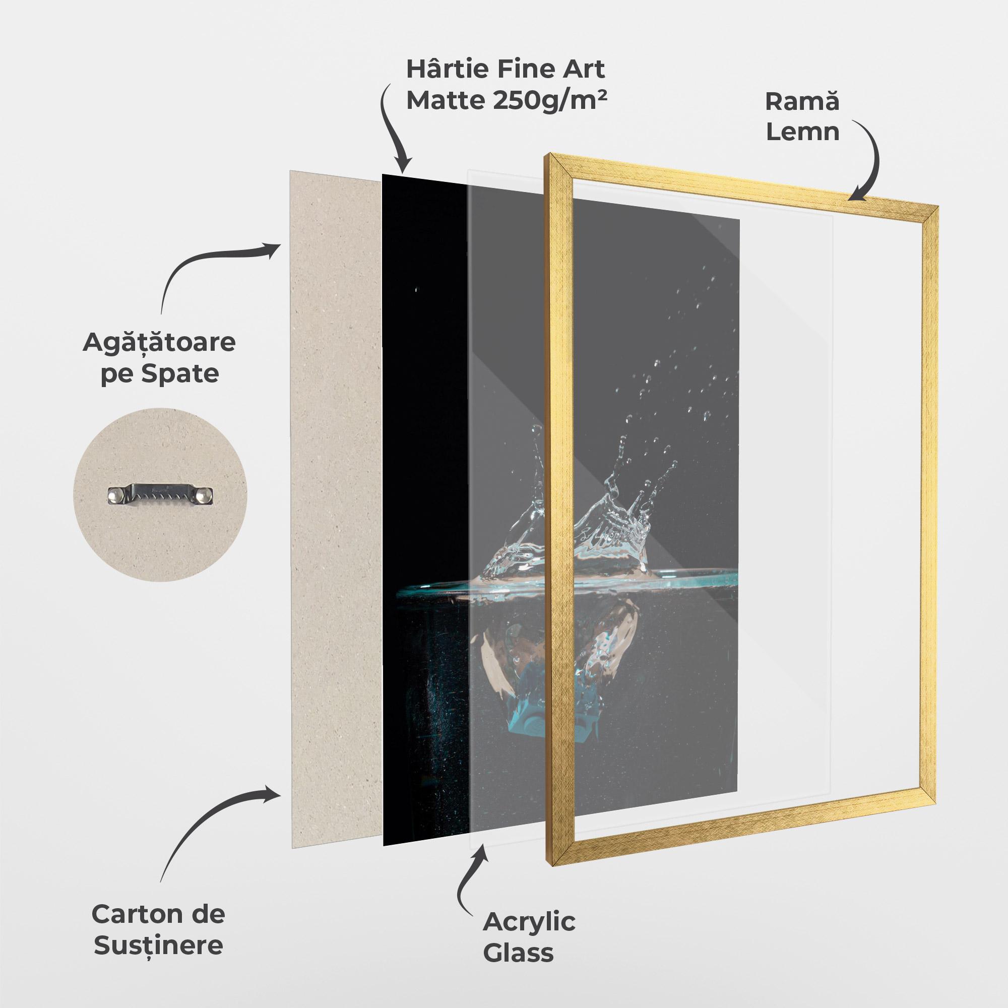 Poster Înrămat Close Up Splash mockup 1