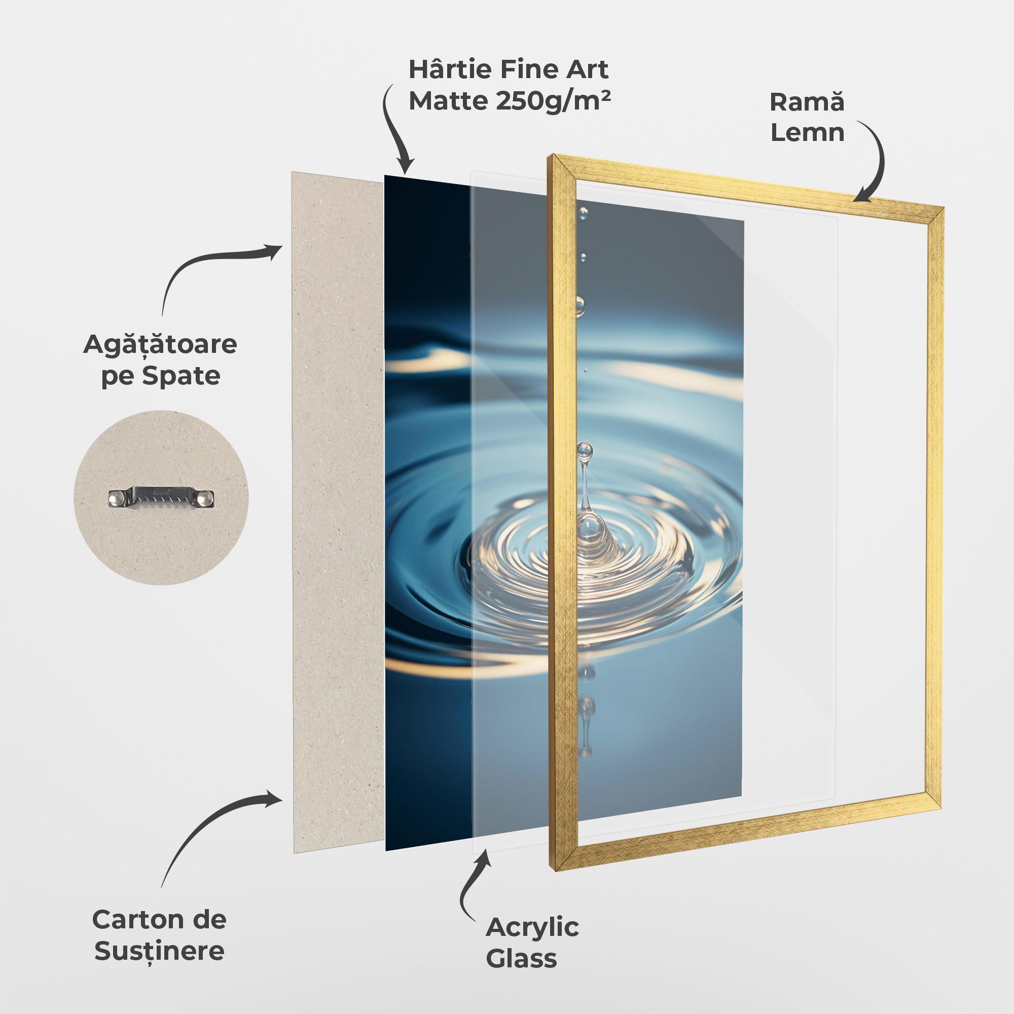 Poster Înrămat Cream Water Drop mockup 1