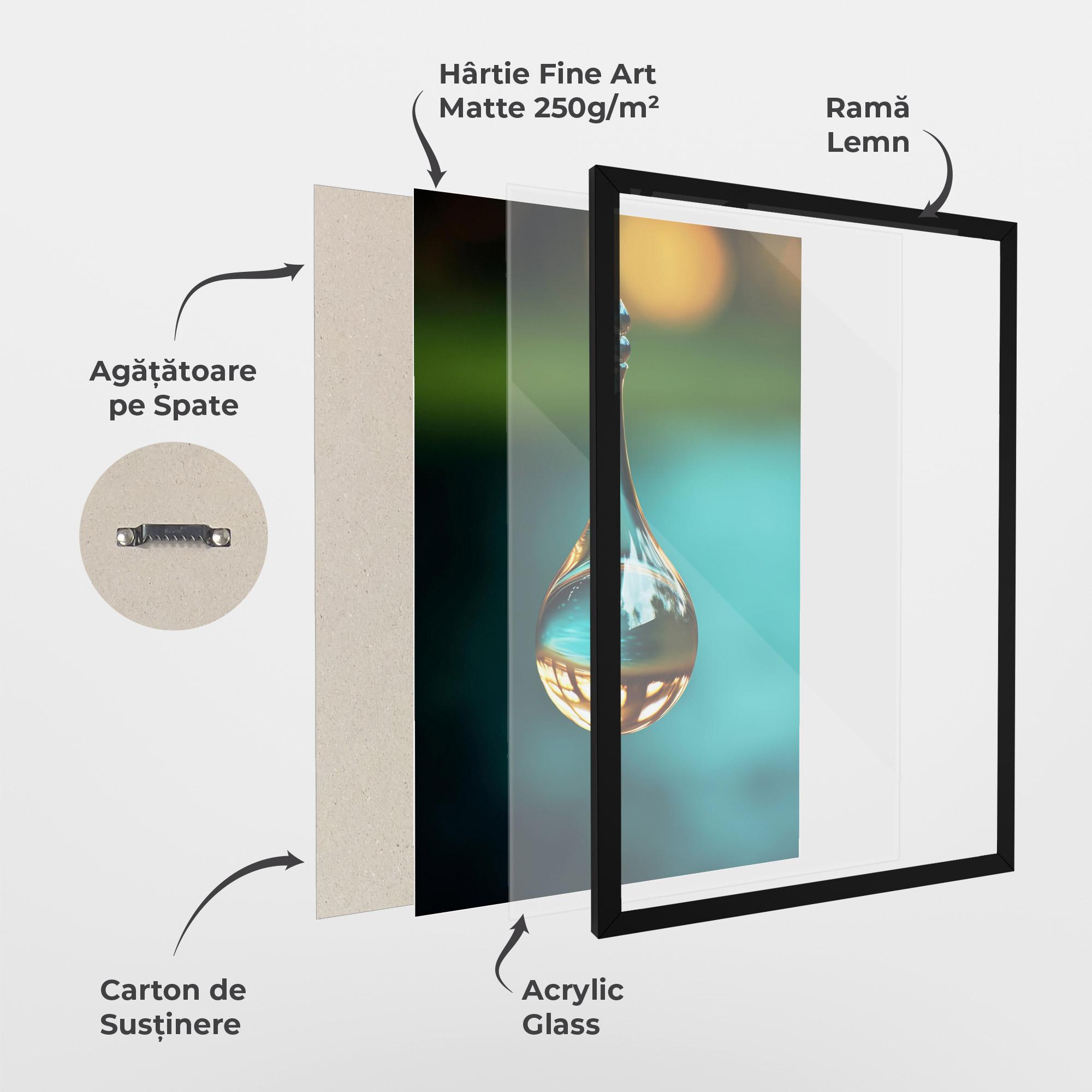 Poster Înrămat Big Green Drop mockup 1