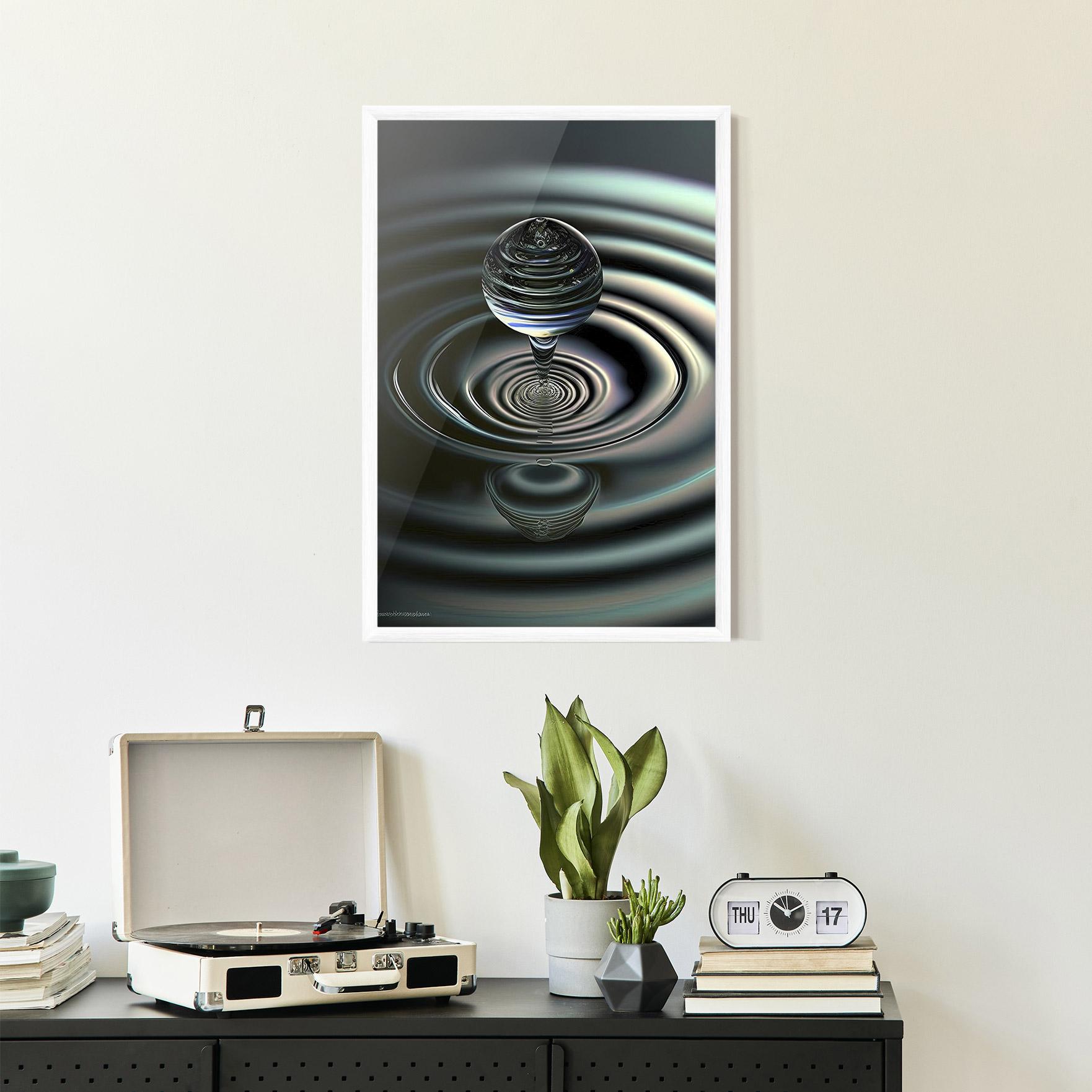 Poster Înrămat Beautiful Water Drop mockup 2