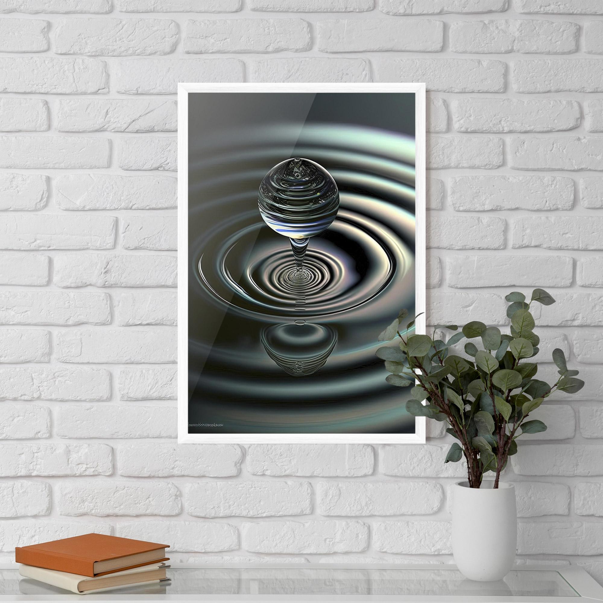 Poster Înrămat Beautiful Water Drop mockup 5