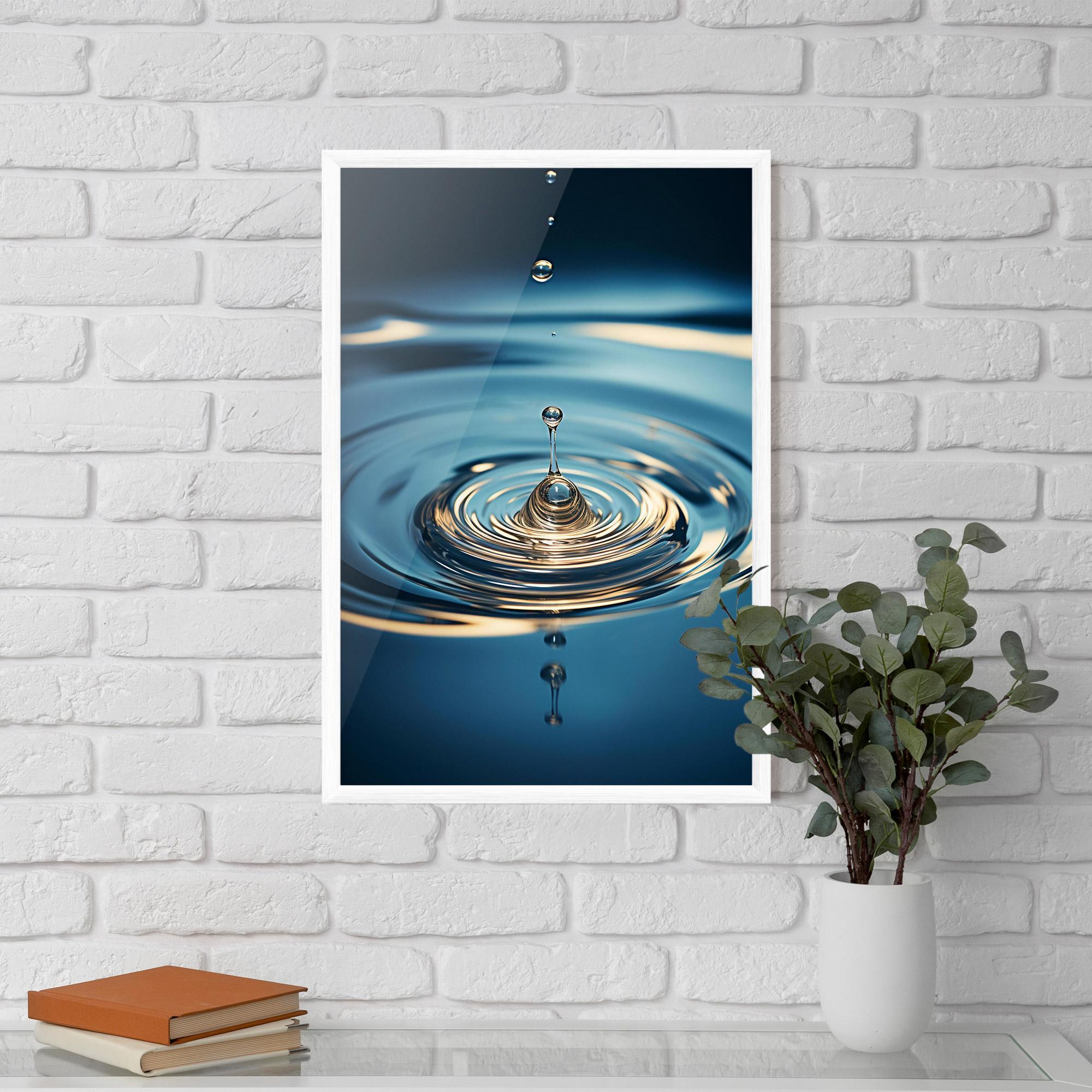Poster Înrămat Cream Water Drop mockup 5