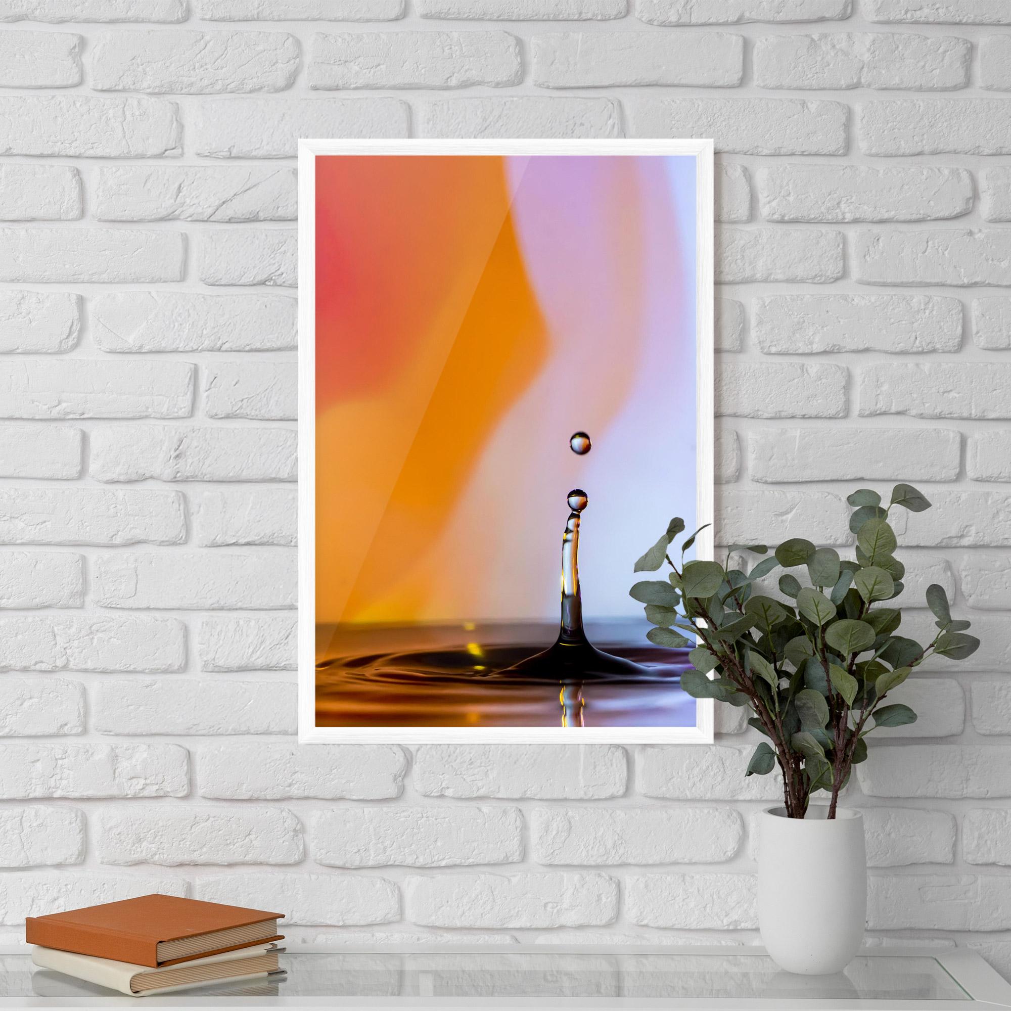Poster Înrămat Orange Light Drop mockup 5
