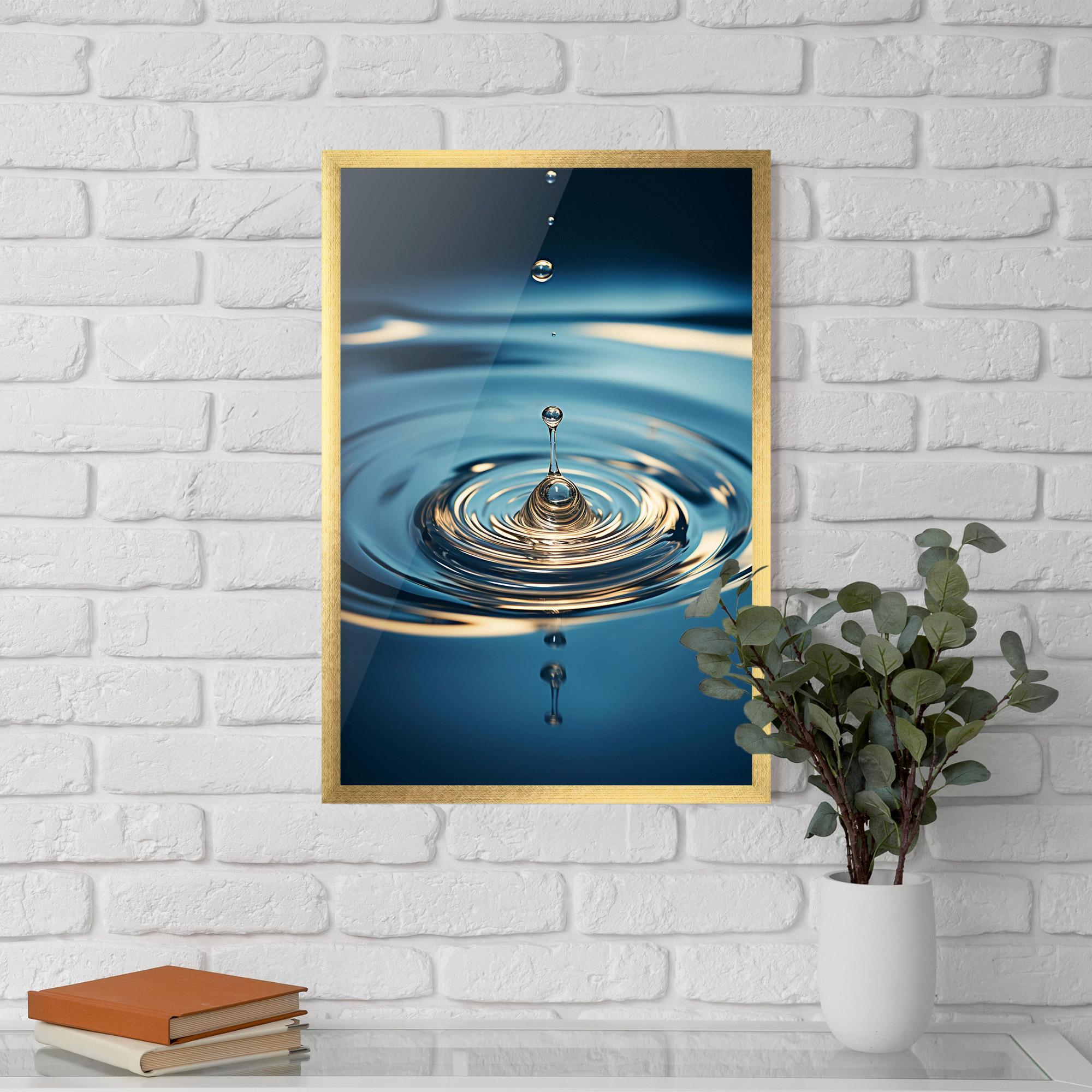 Poster Înrămat Cream Water Drop mockup 5