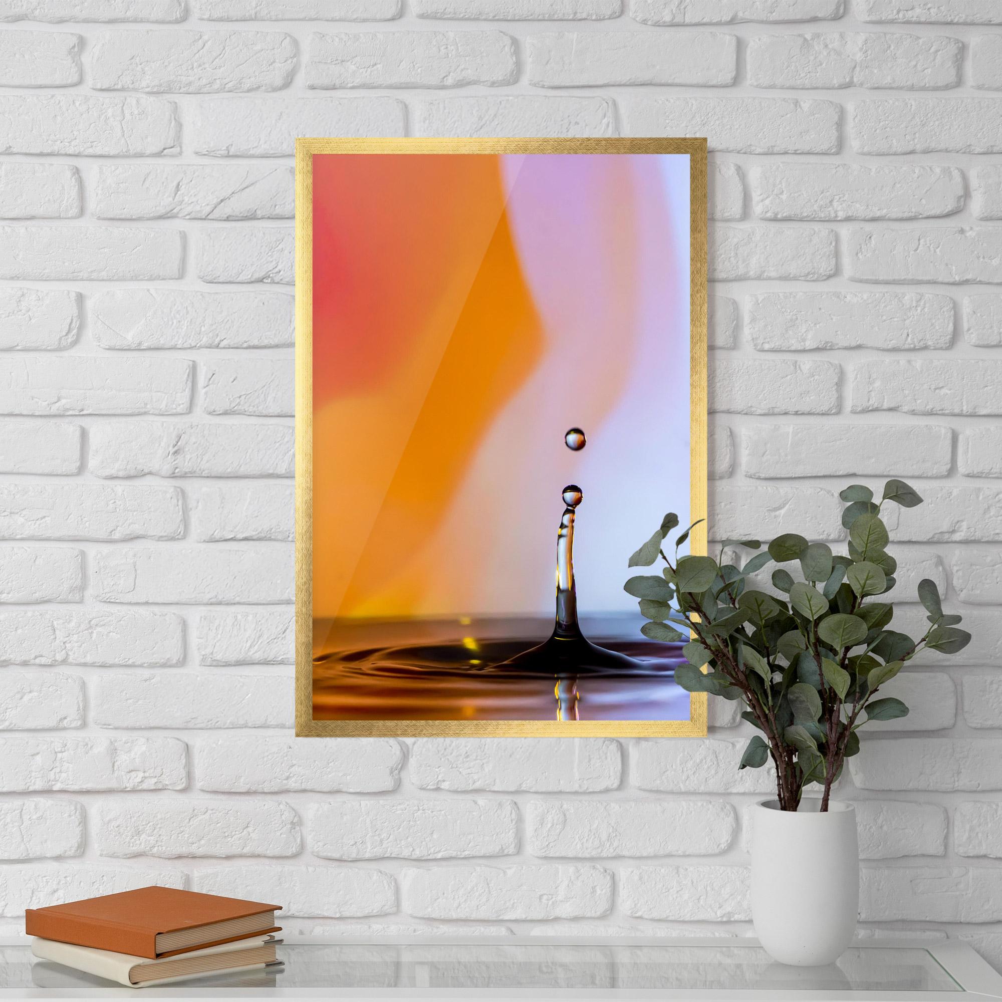 Poster Înrămat Orange Light Drop mockup 5
