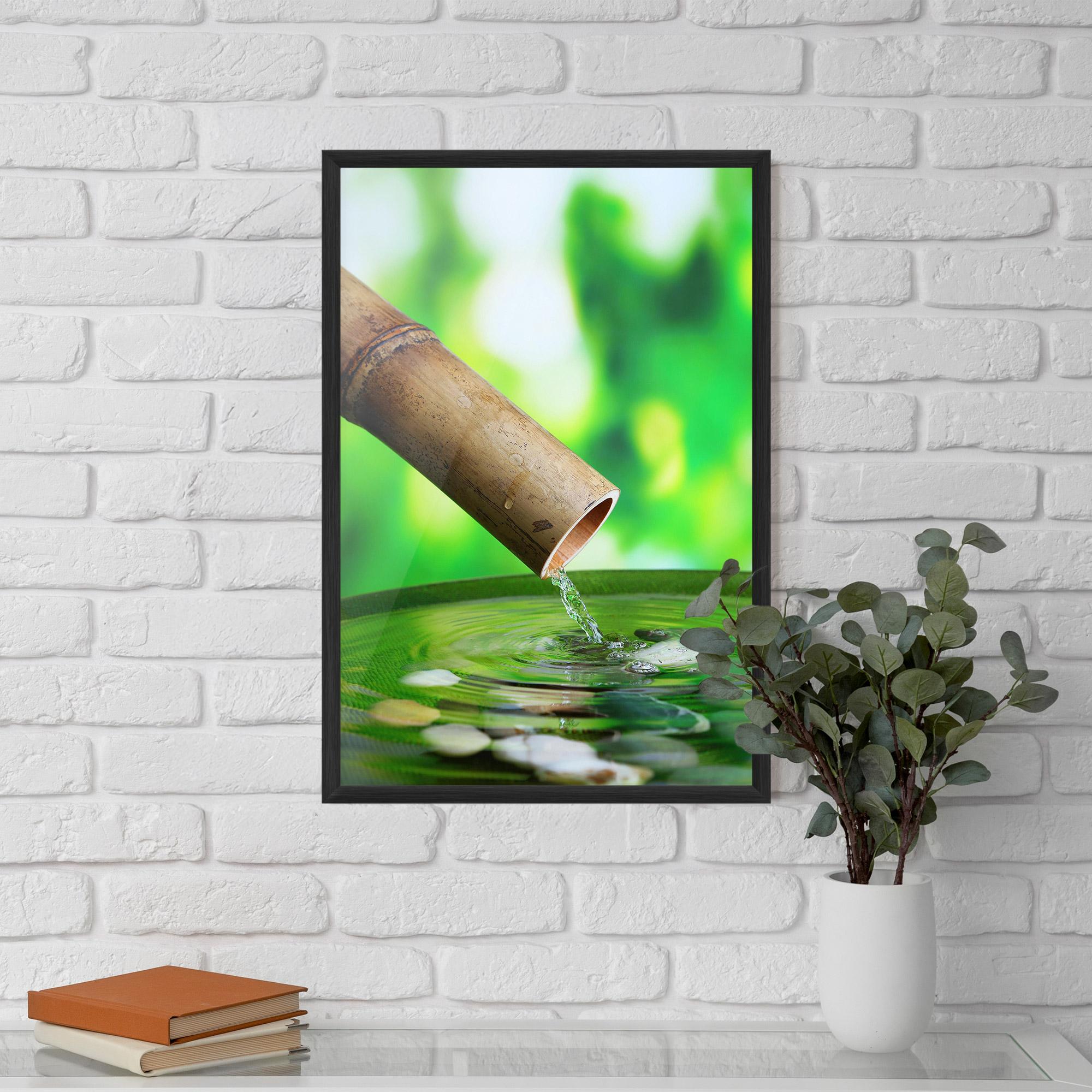Poster Înrămat Bamboo Fountain mockup 5