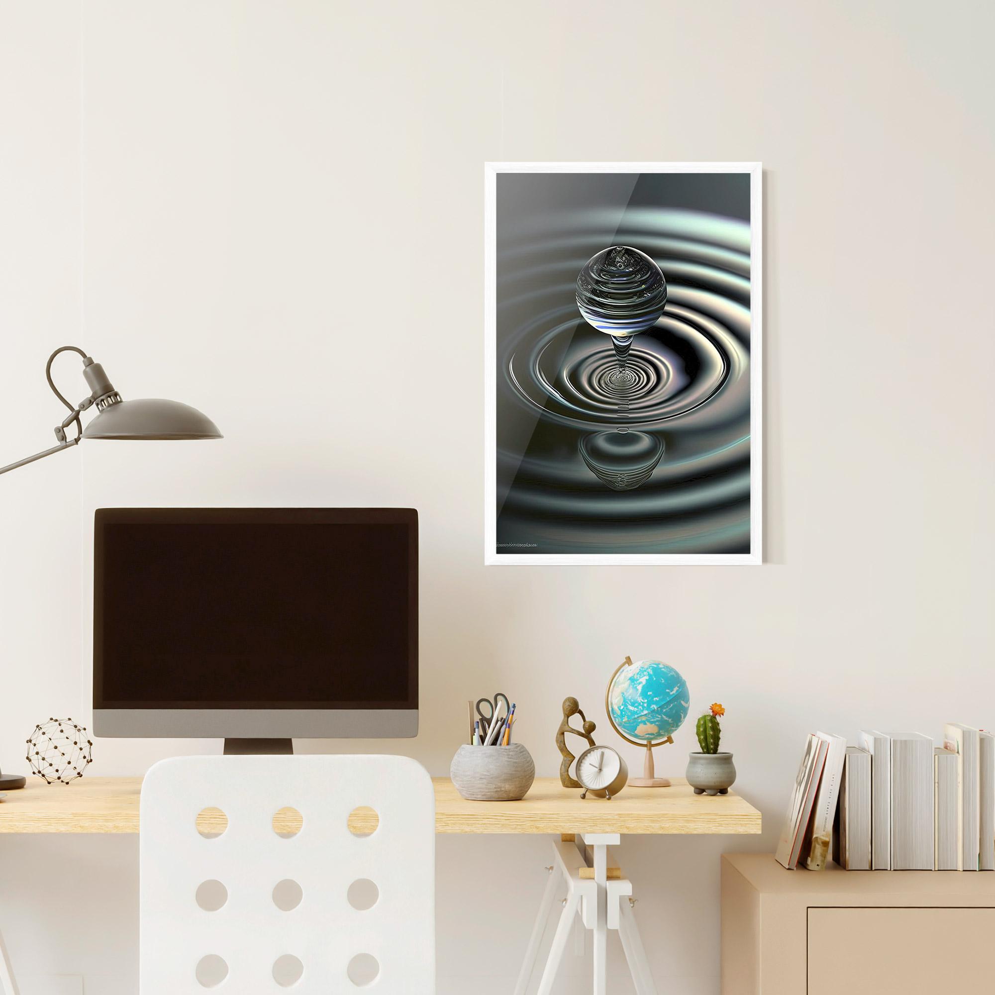 Poster Înrămat Beautiful Water Drop mockup 6