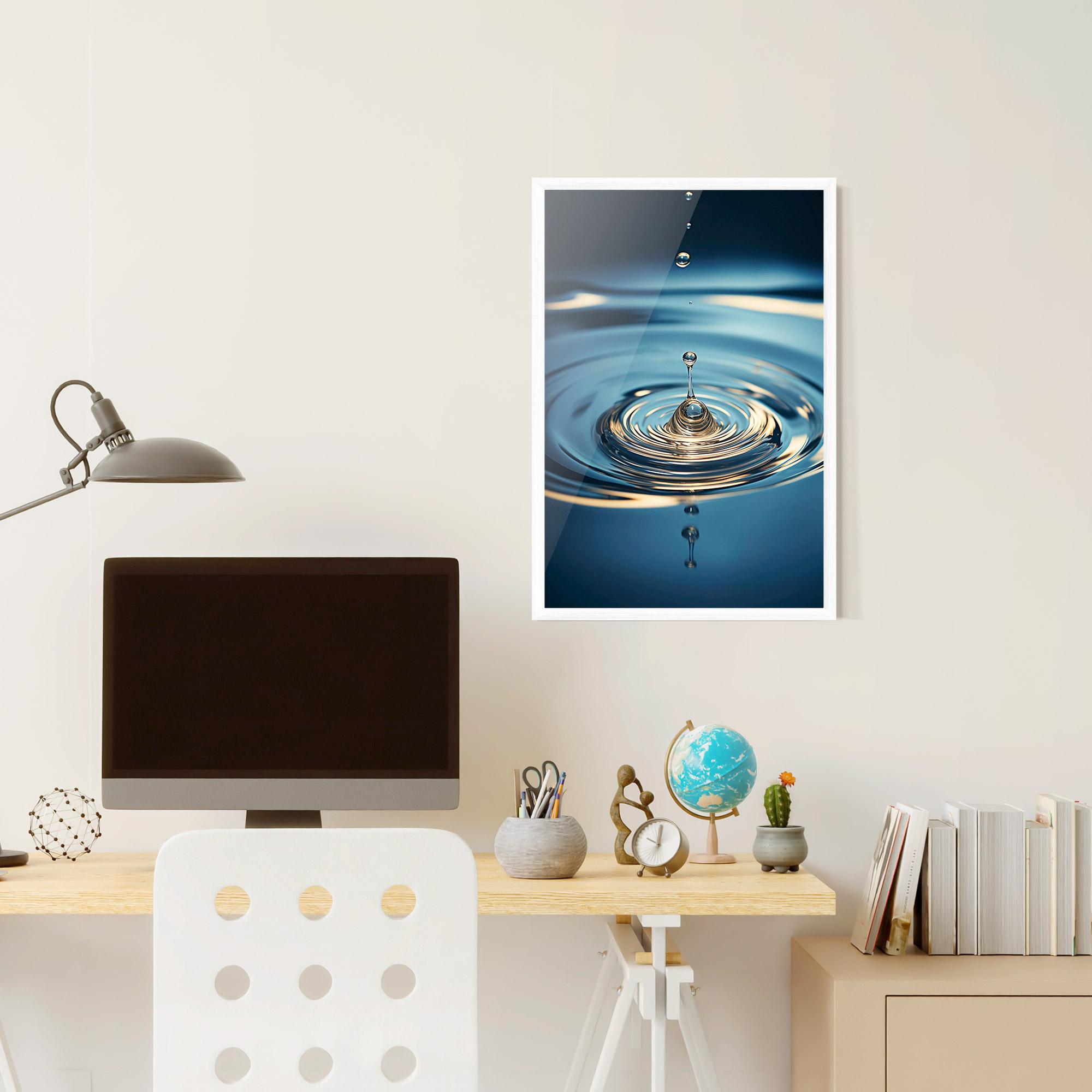 Poster Înrămat Cream Water Drop mockup 6