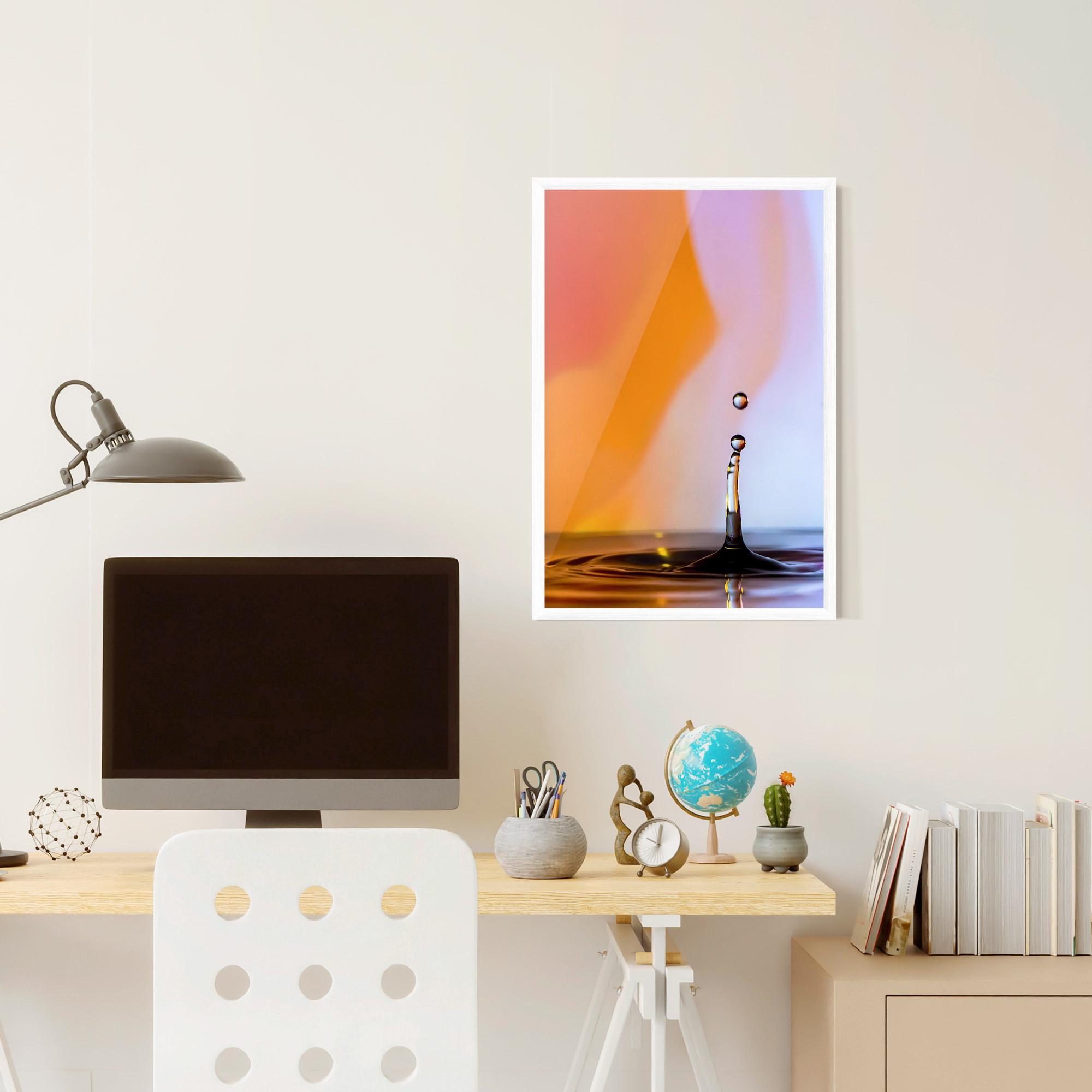 Poster Înrămat Orange Light Drop mockup 6