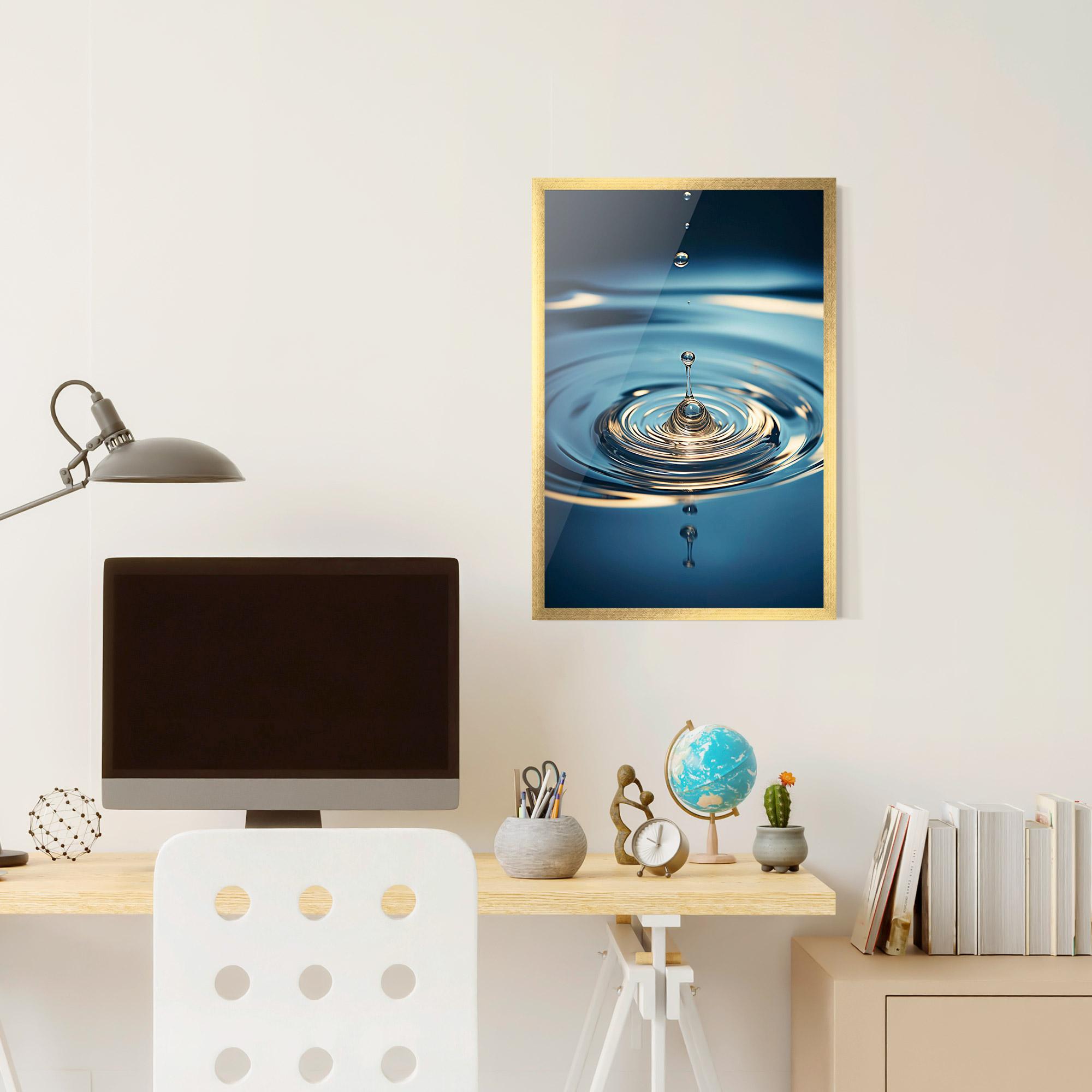 Poster Înrămat Cream Water Drop mockup 6