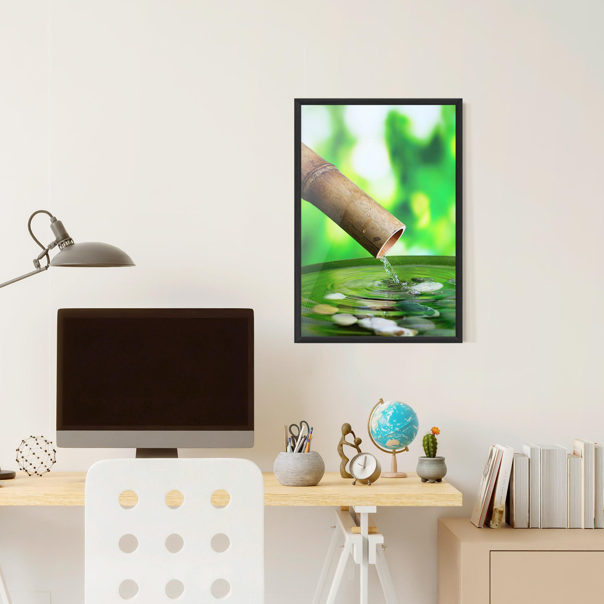 Poster Înrămat Bamboo Fountain mockup 6