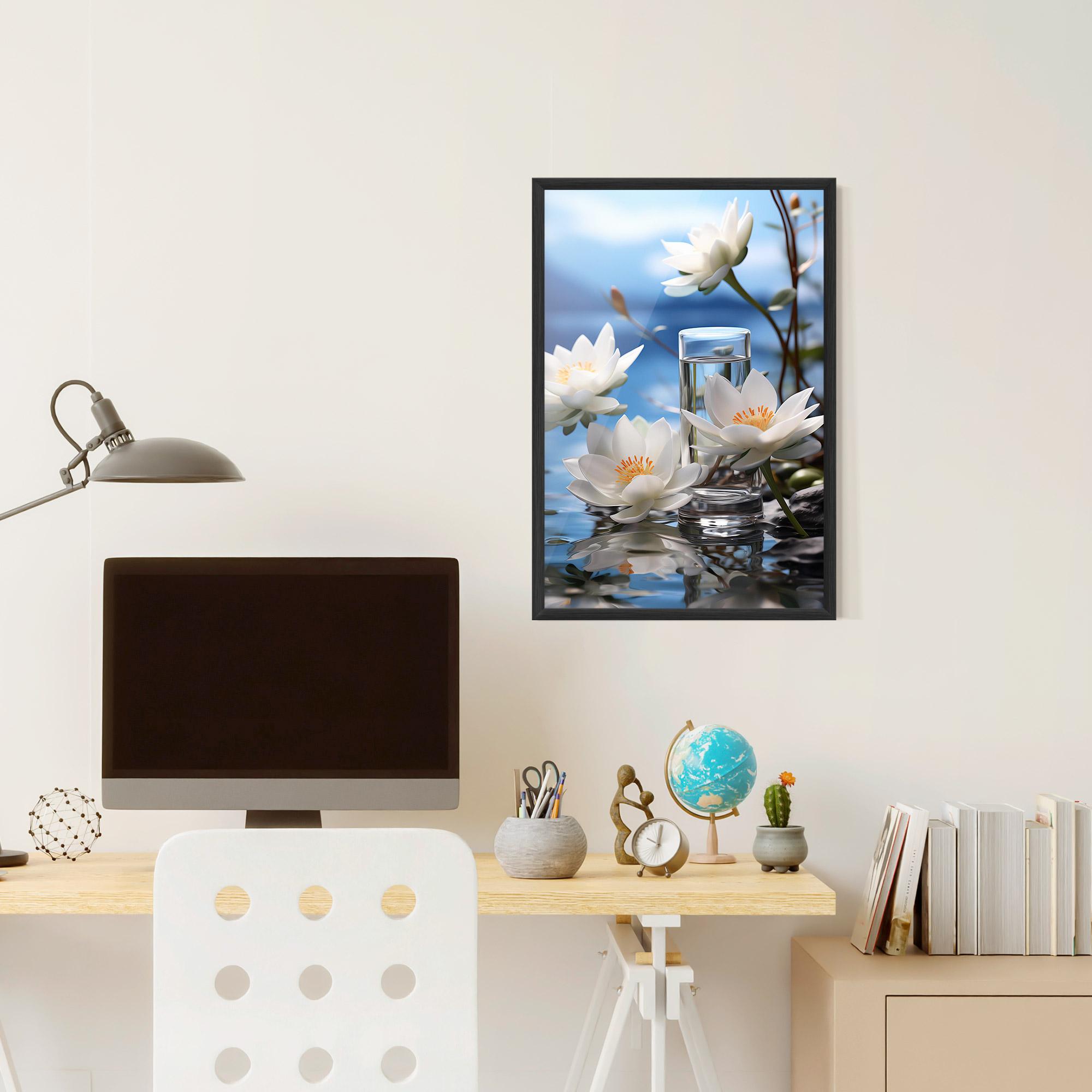 Poster Înrămat Flower Water Glass mockup 6