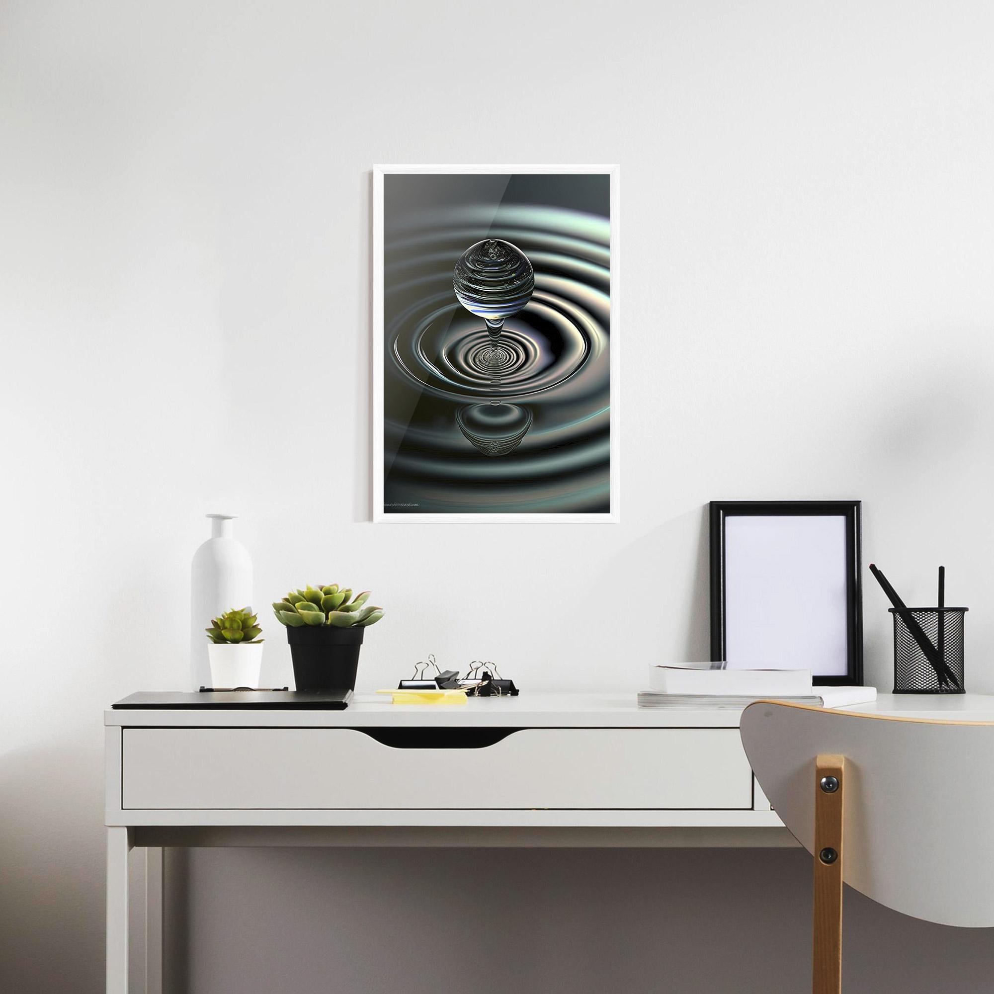 Poster Înrămat Beautiful Water Drop mockup 7