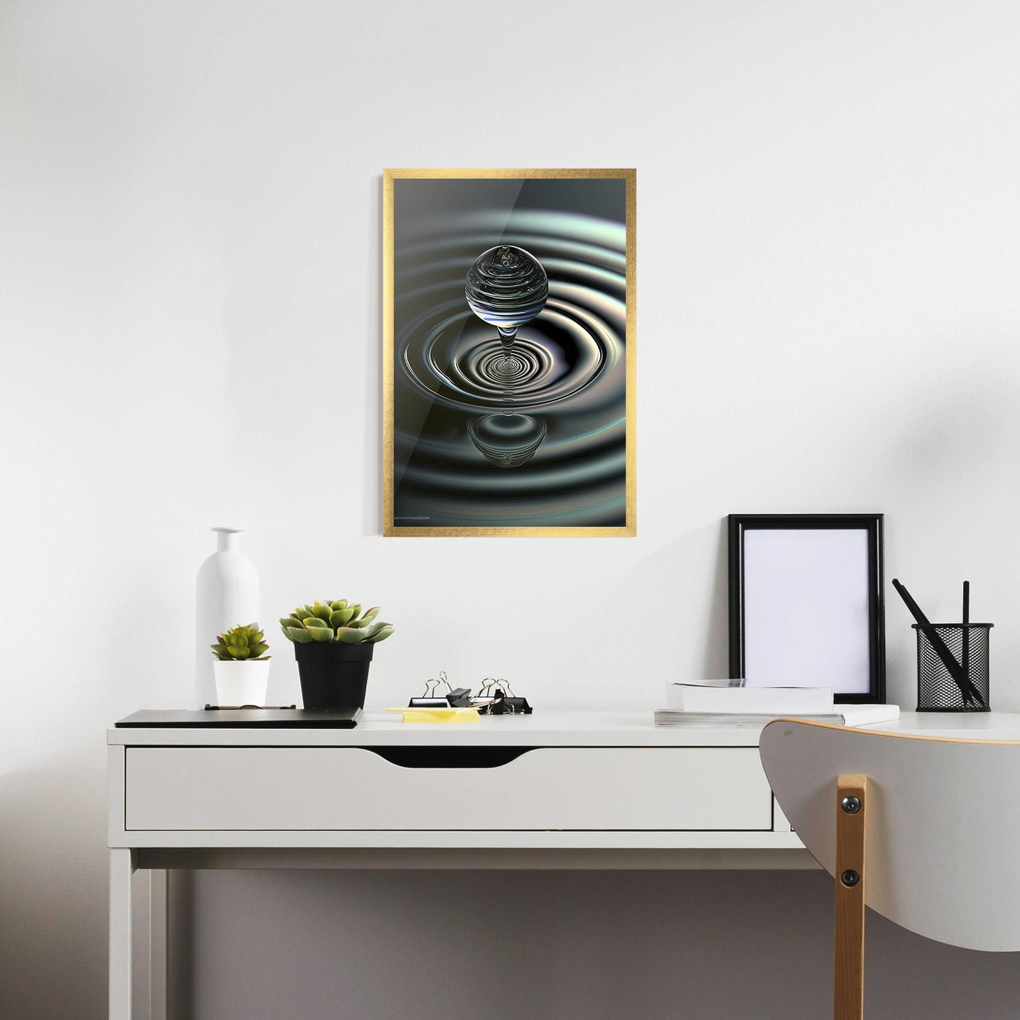 Poster Înrămat Beautiful Water Drop mockup 7