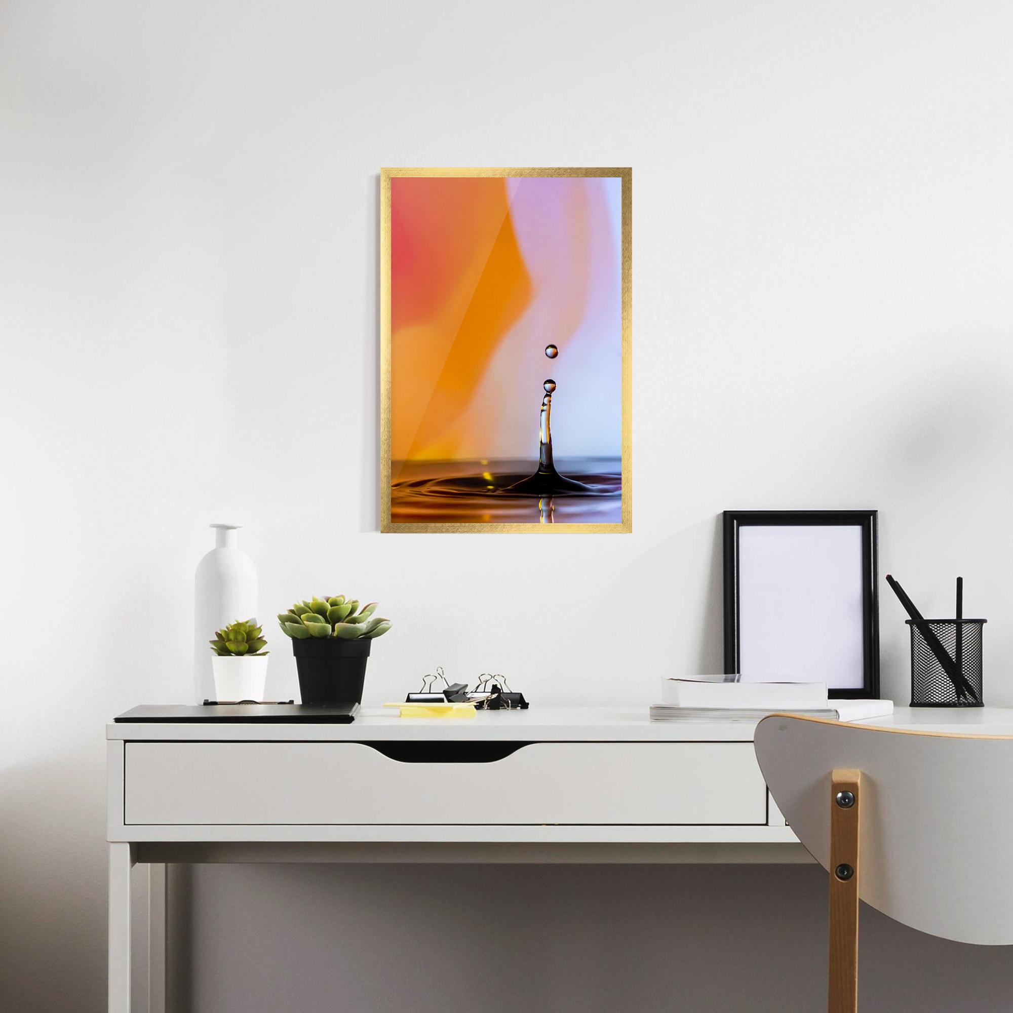 Poster Înrămat Orange Light Drop mockup 7