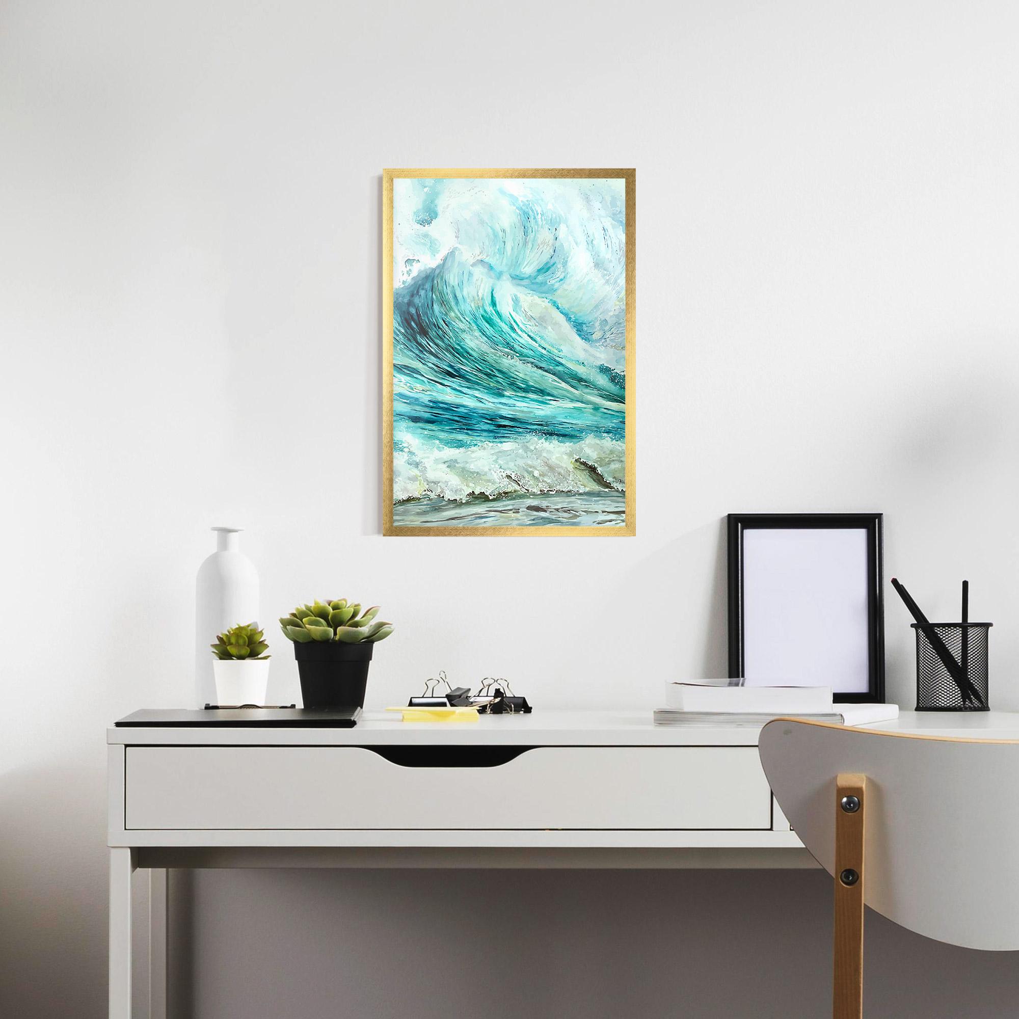 Poster Înrămat Sea Watercolor mockup 7