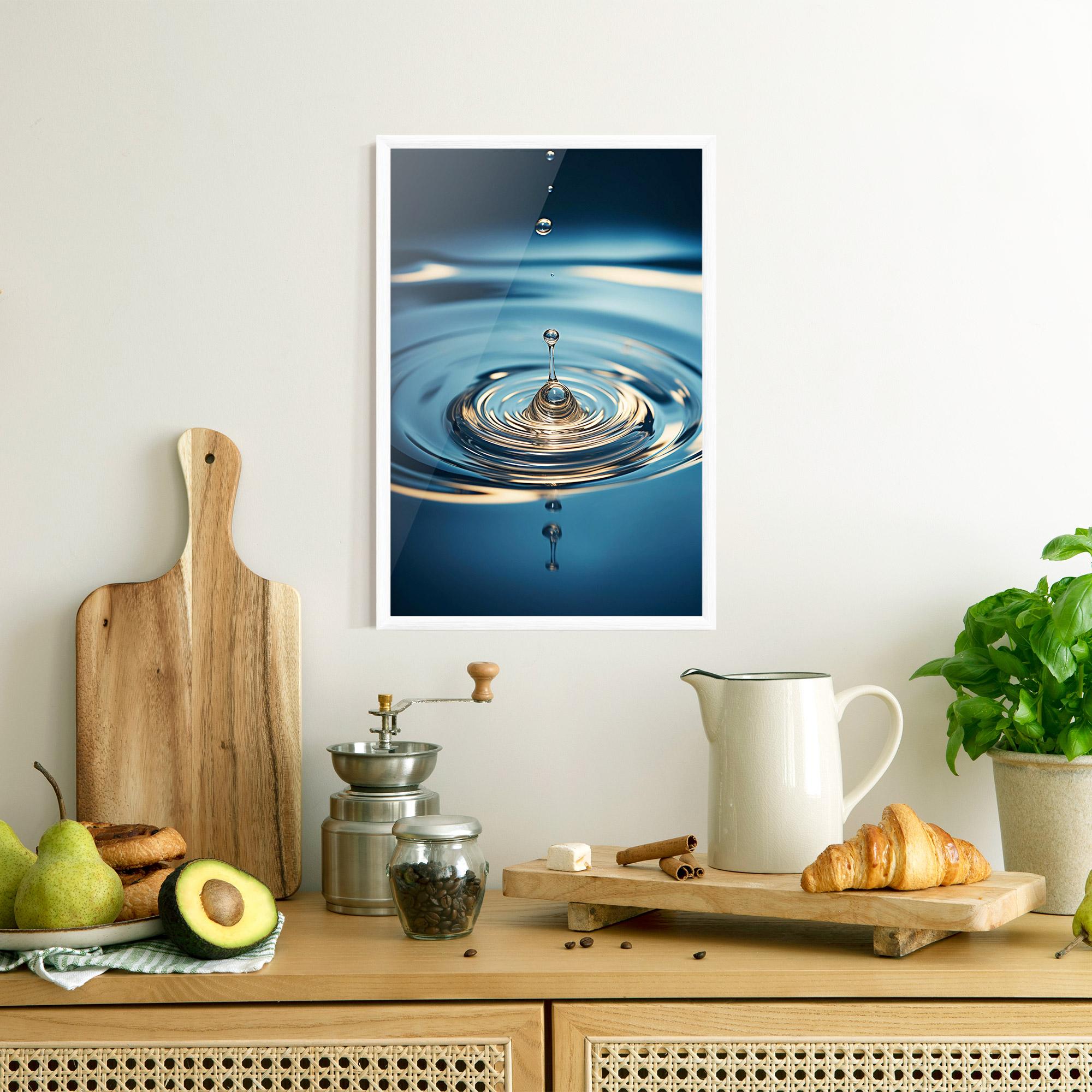 Poster Înrămat Cream Water Drop mockup 8