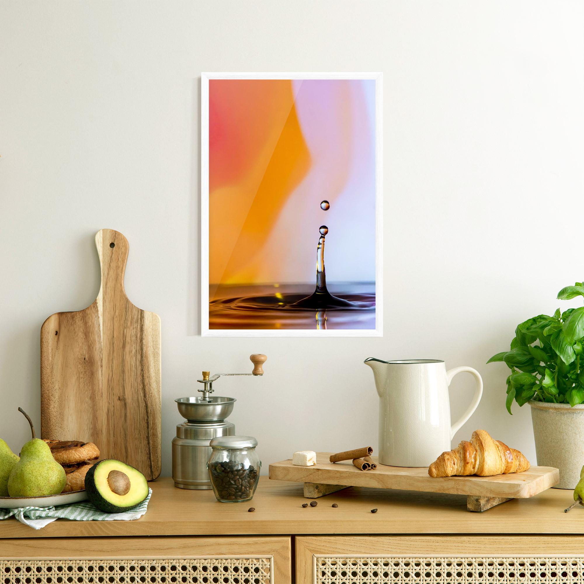 Poster Înrămat Orange Light Drop mockup 8