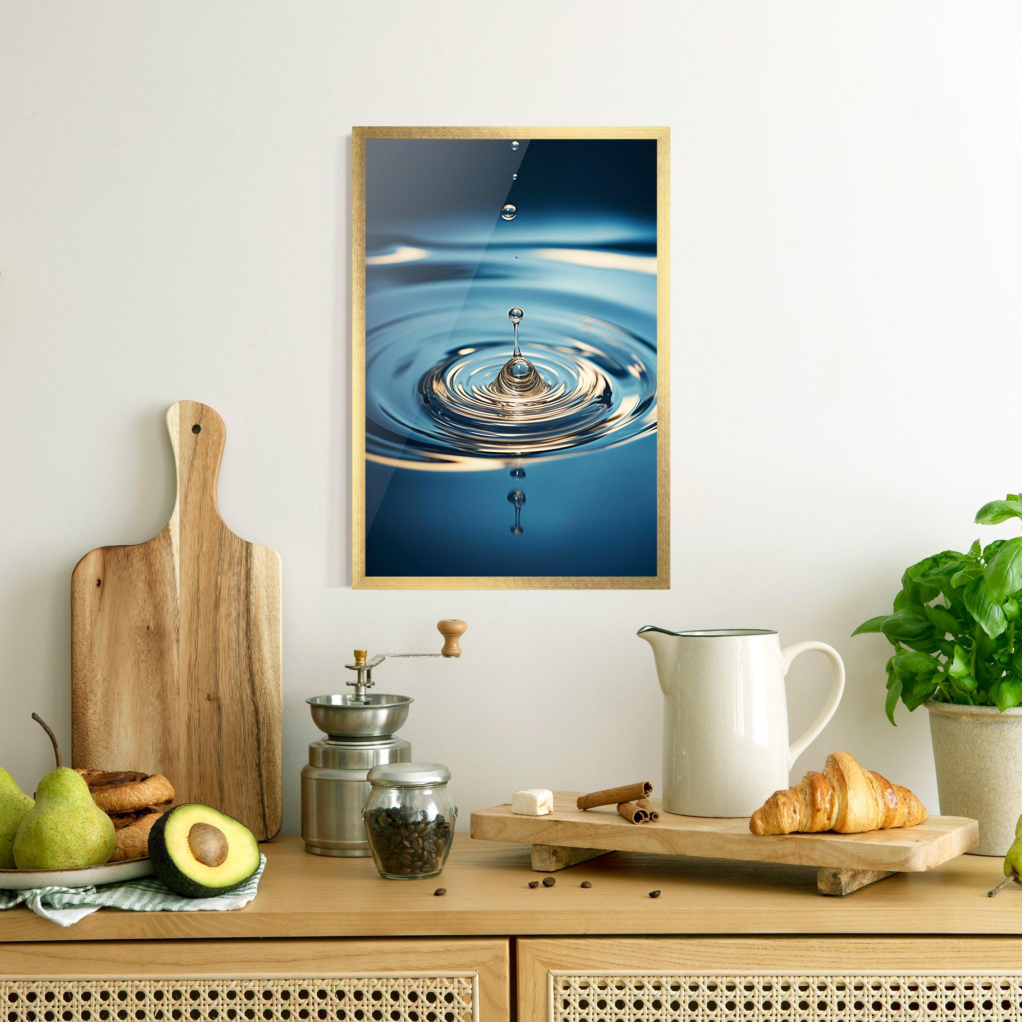 Poster Înrămat Cream Water Drop mockup 8