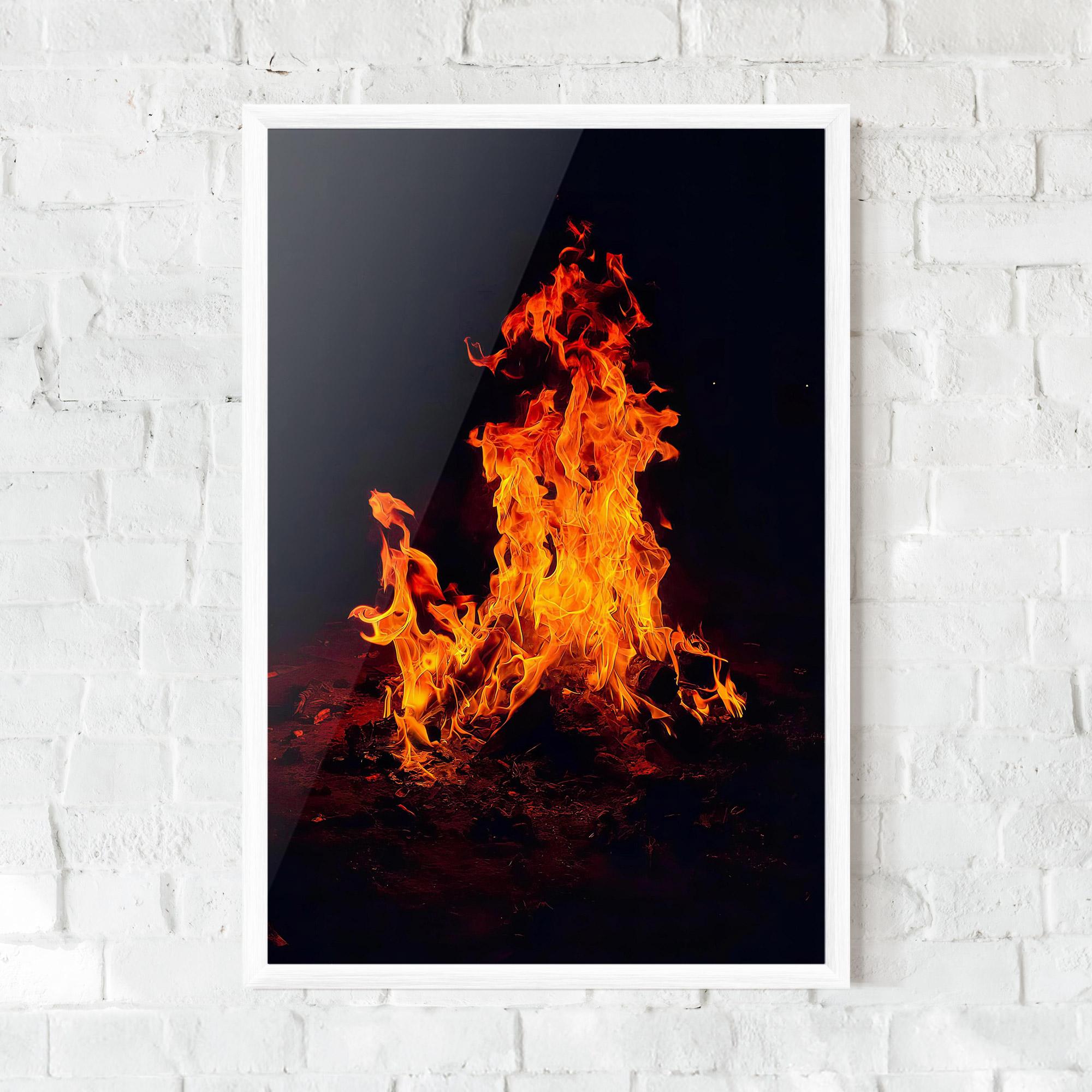 Poster Înrămat Fire Art mockup 0