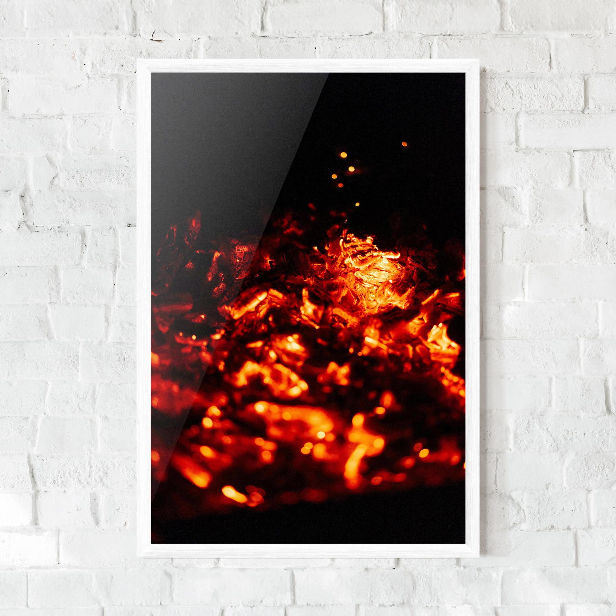 Poster Înrămat Fire Coal mockup 0