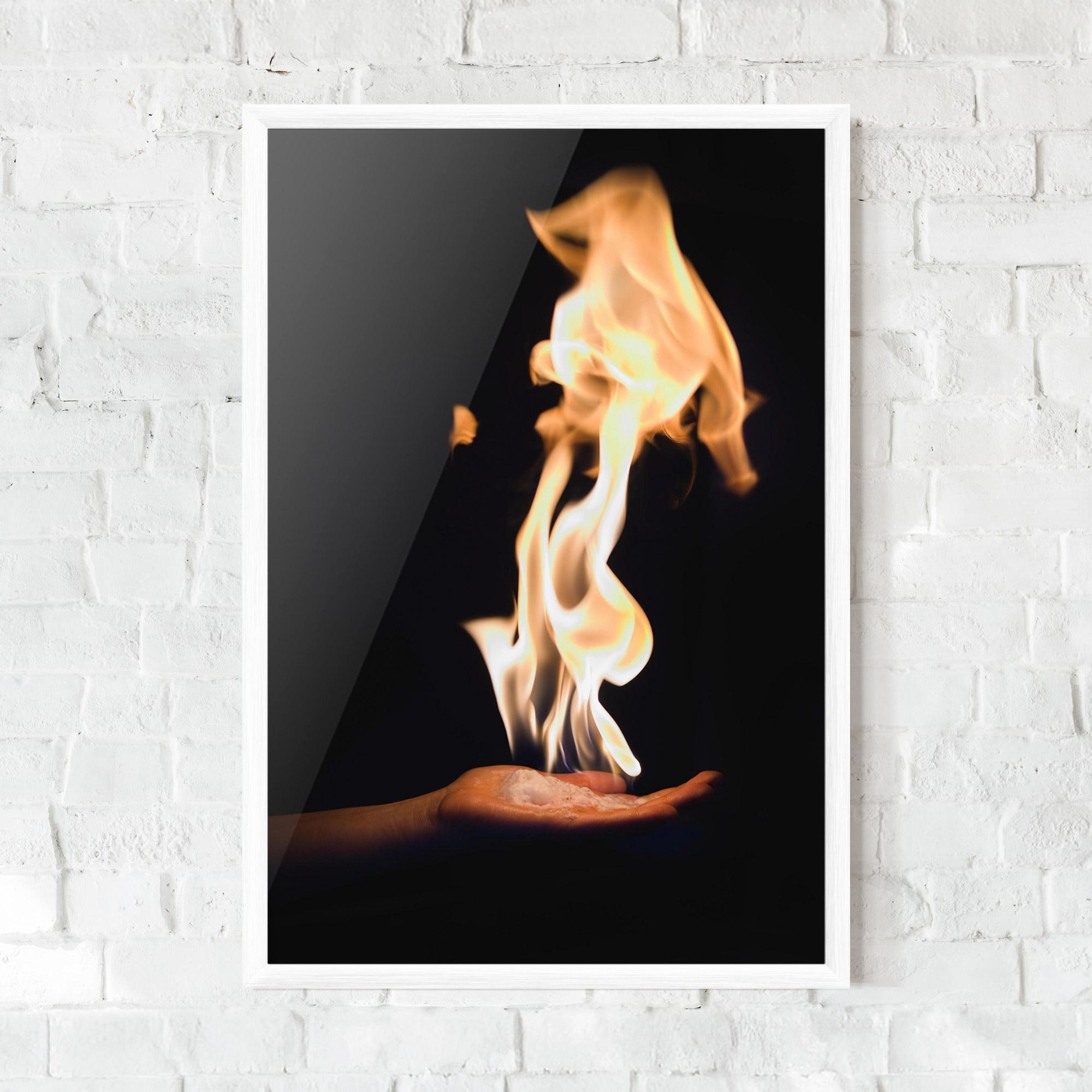 Poster Înrămat Fire Palm mockup 0