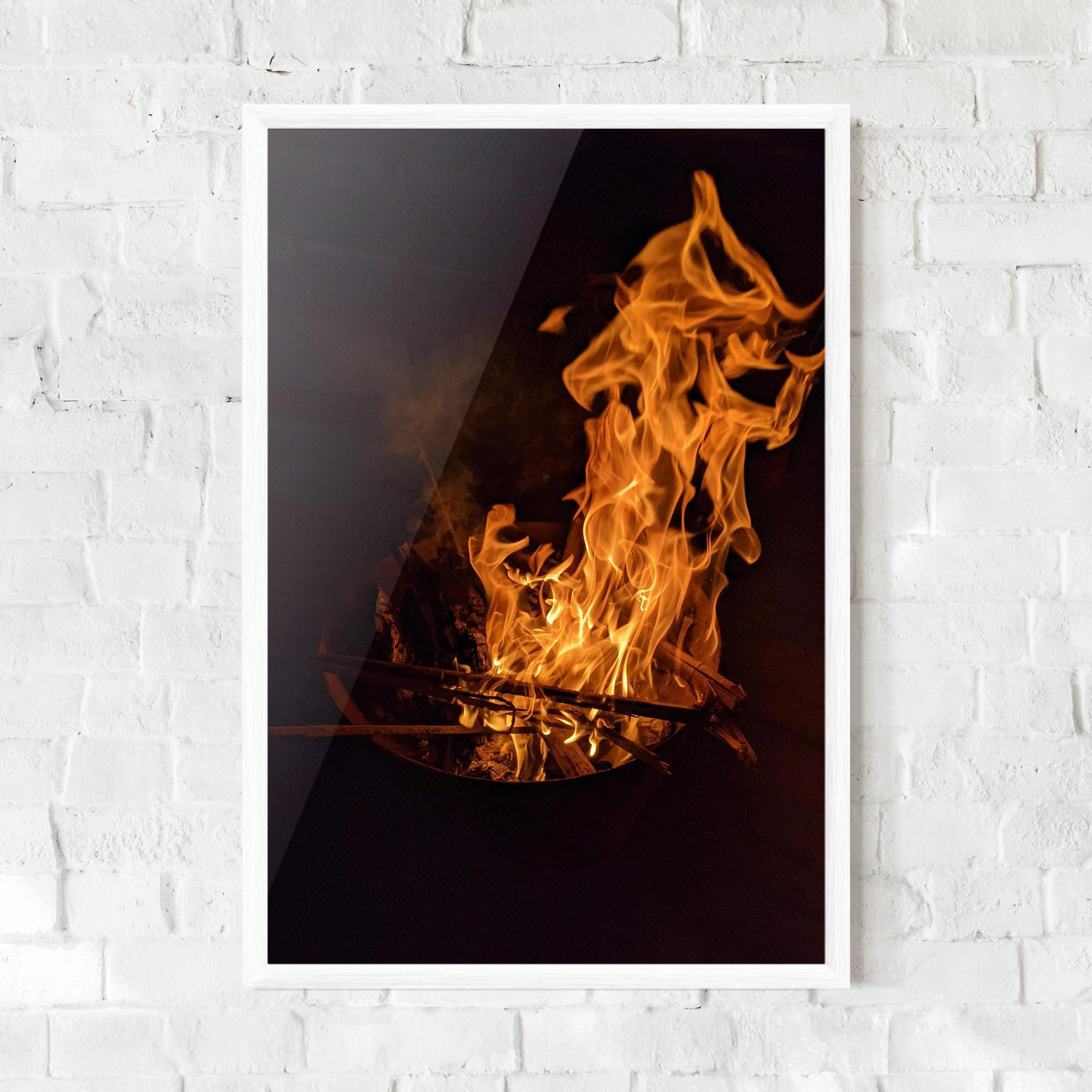 Poster Înrămat Fire Smoke mockup 0