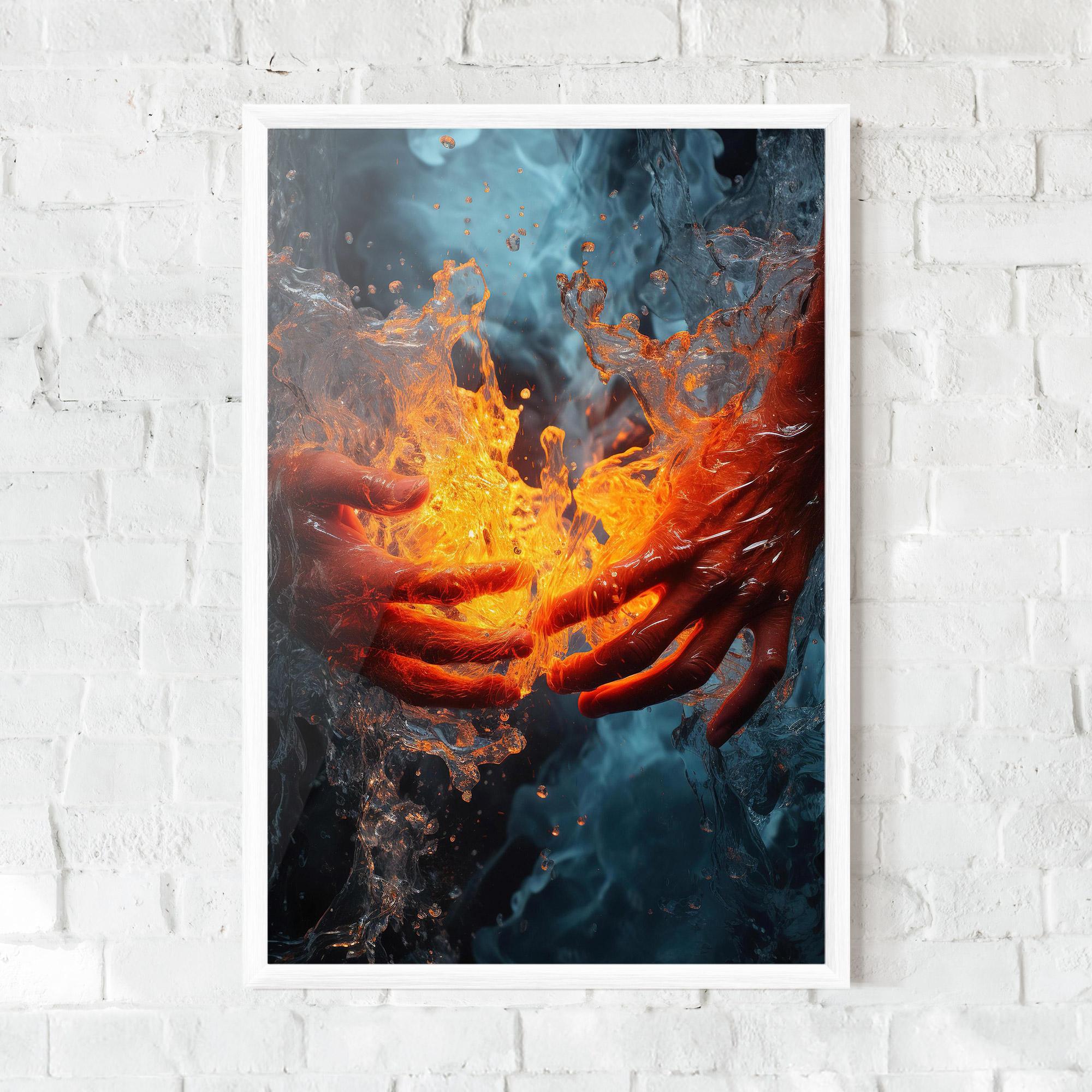 Poster Înrămat Fire Water mockup 0