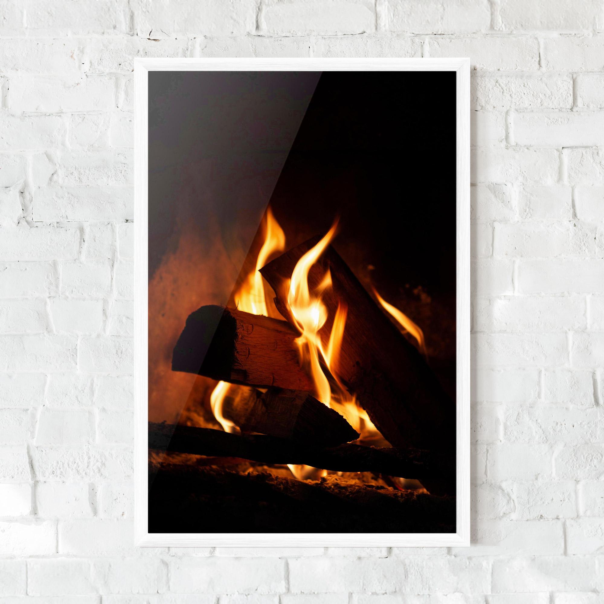 Poster Înrămat Fire Wood View mockup 0