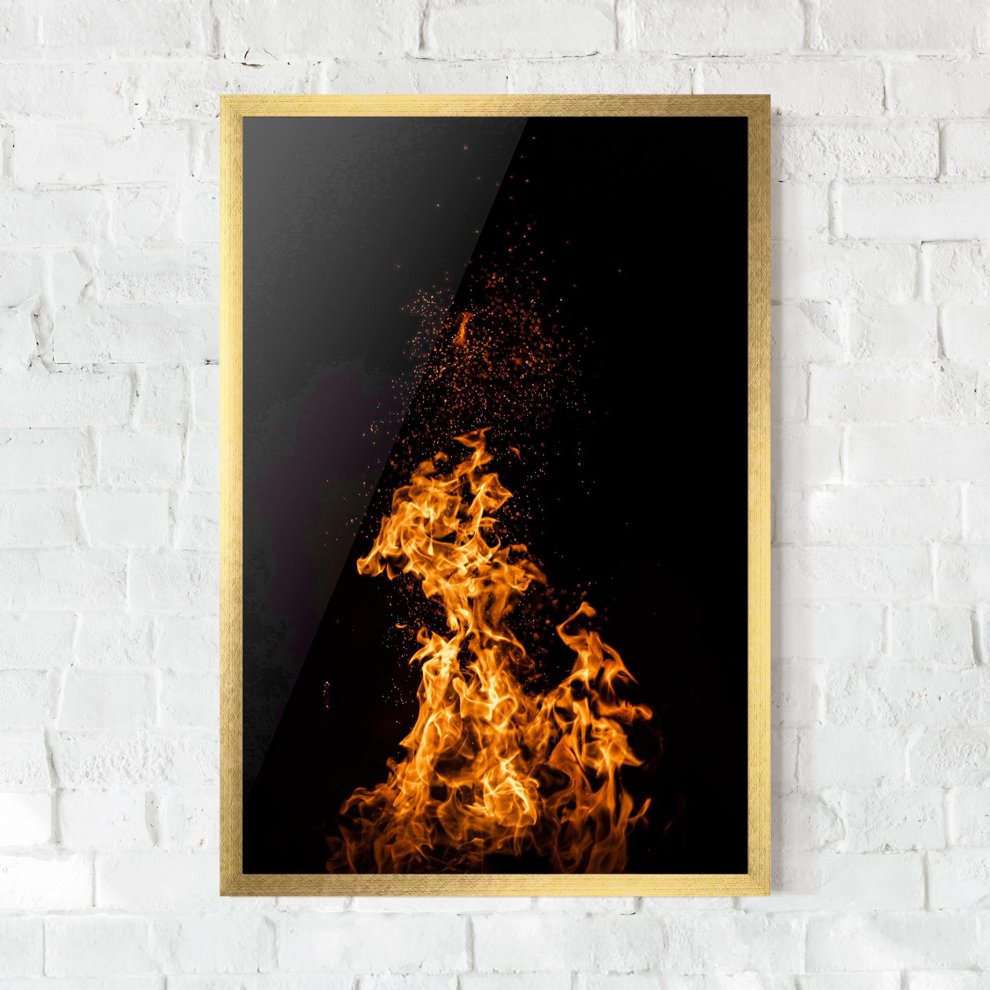 Poster Înrămat Big Fire mockup 0