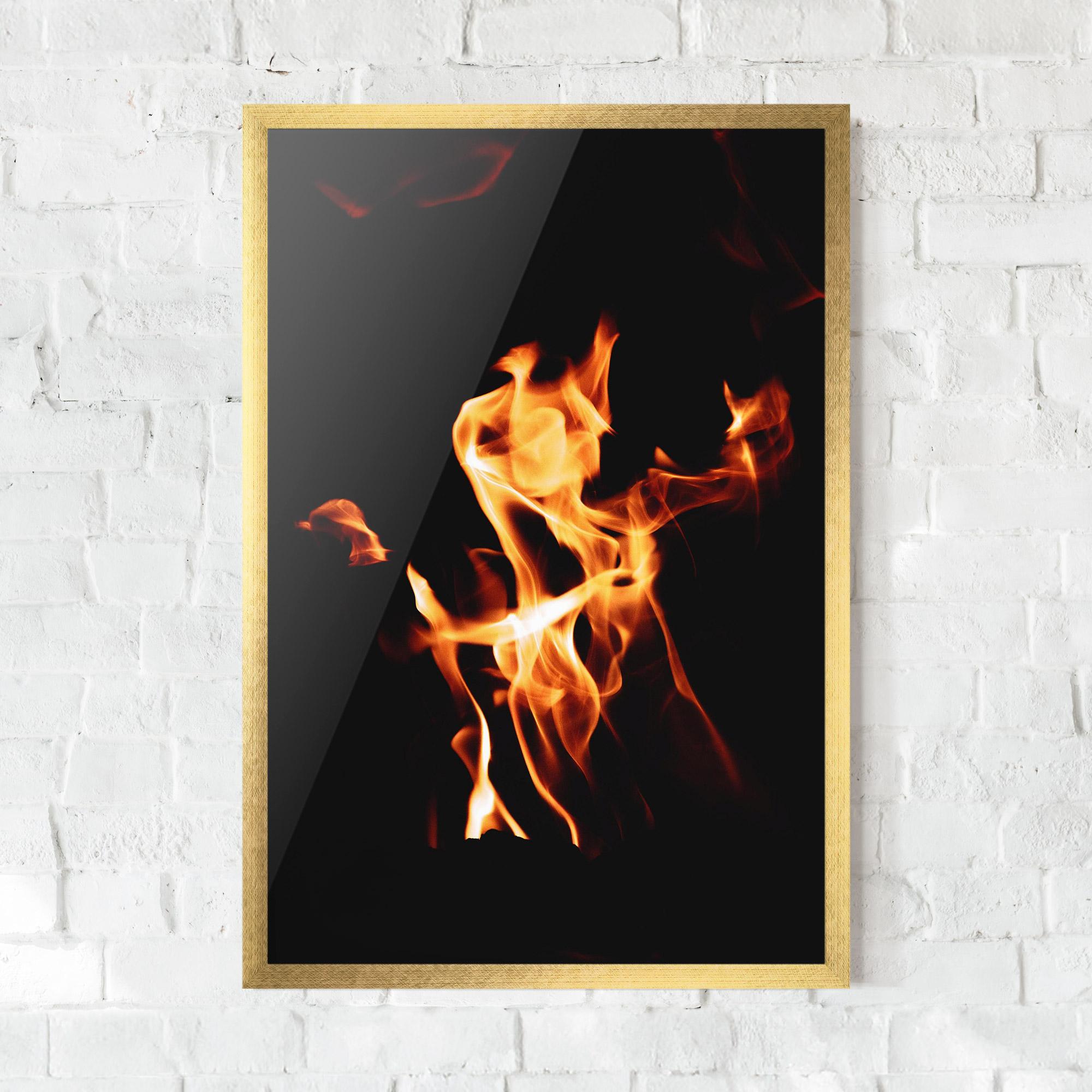 Poster Înrămat On Fire mockup 0