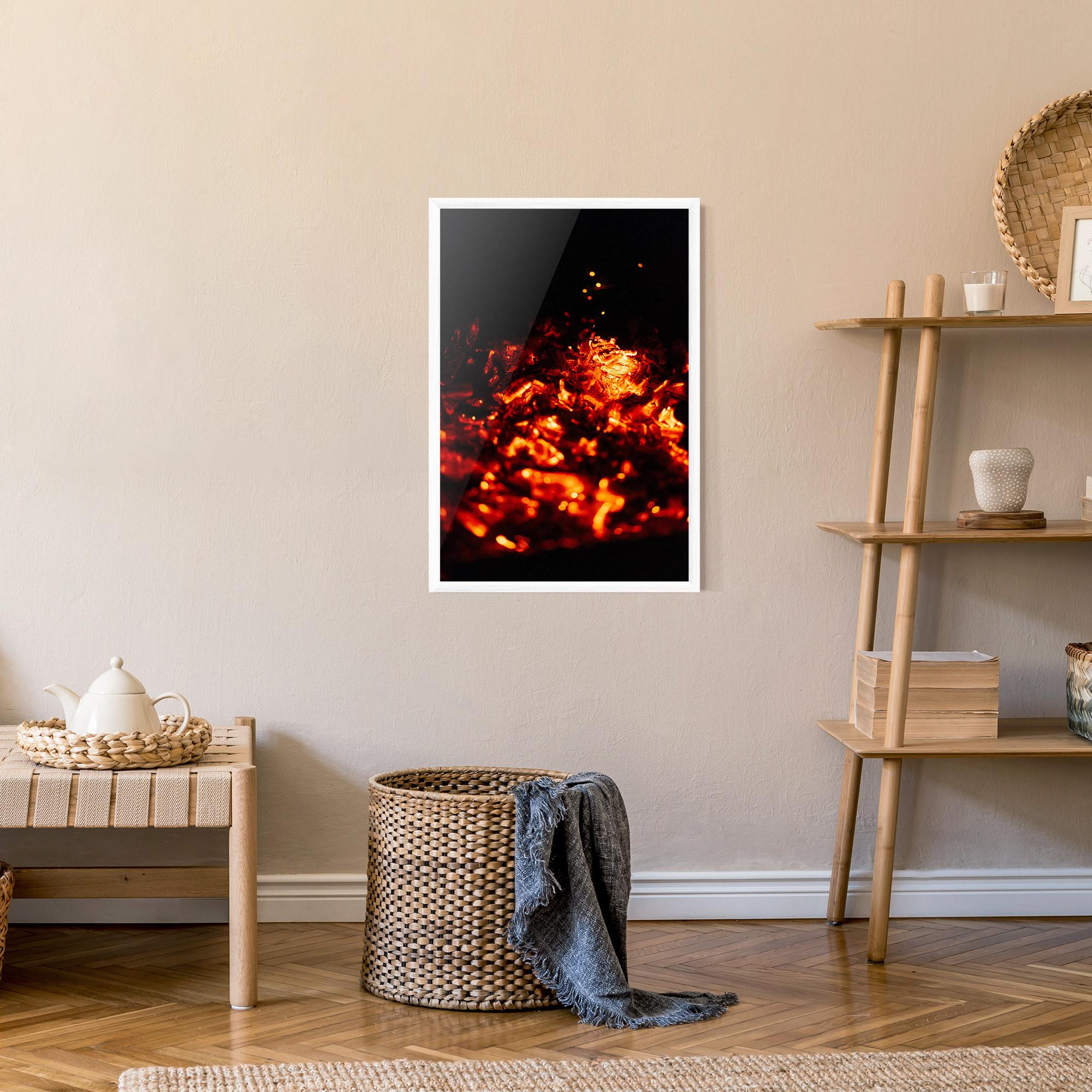 Poster Înrămat Fire Coal mockup 9