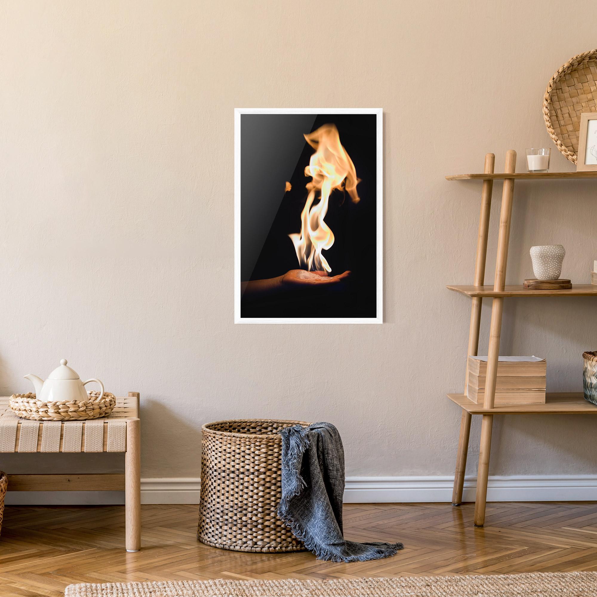 Poster Înrămat Fire Palm mockup 9