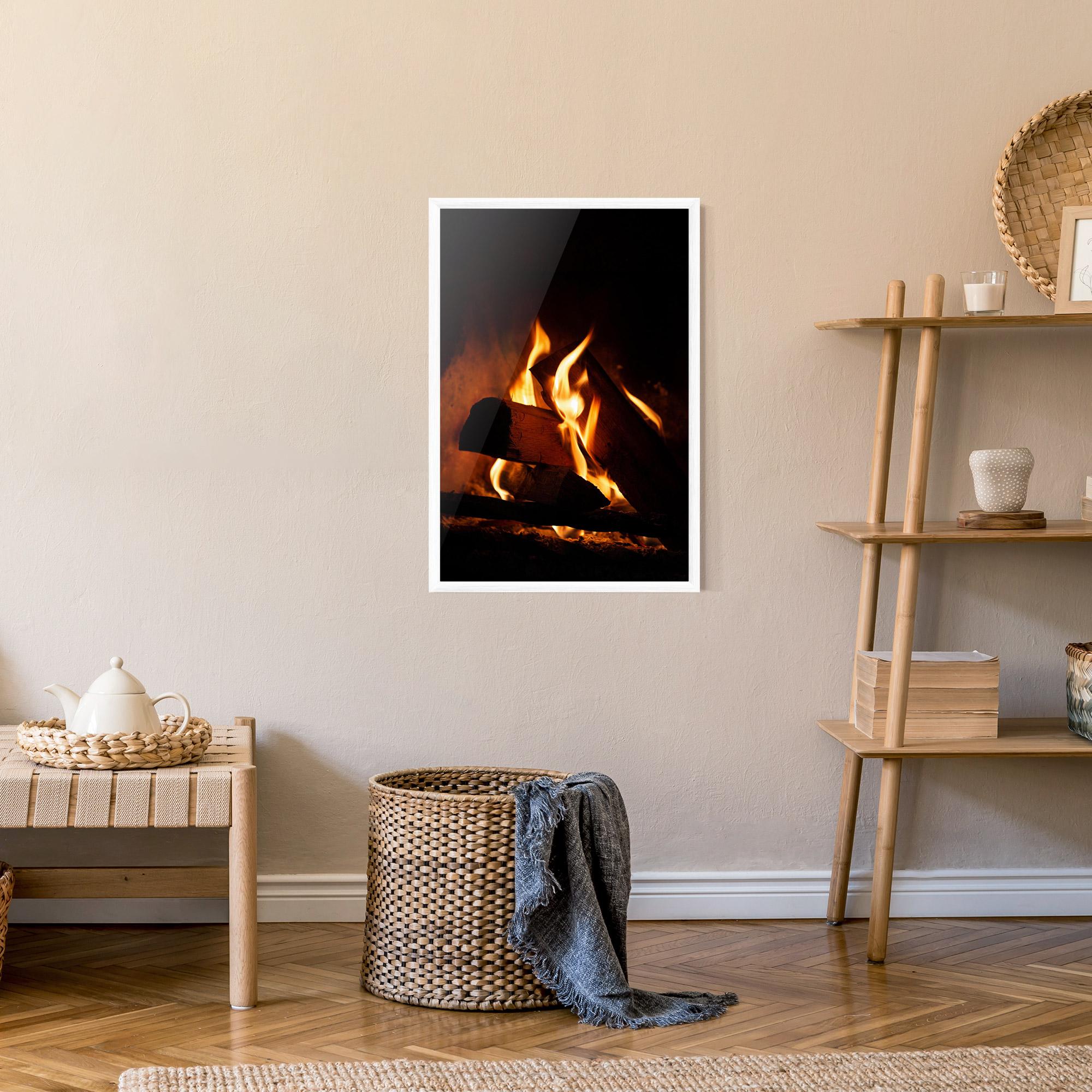 Poster Înrămat Fire Wood View mockup 9